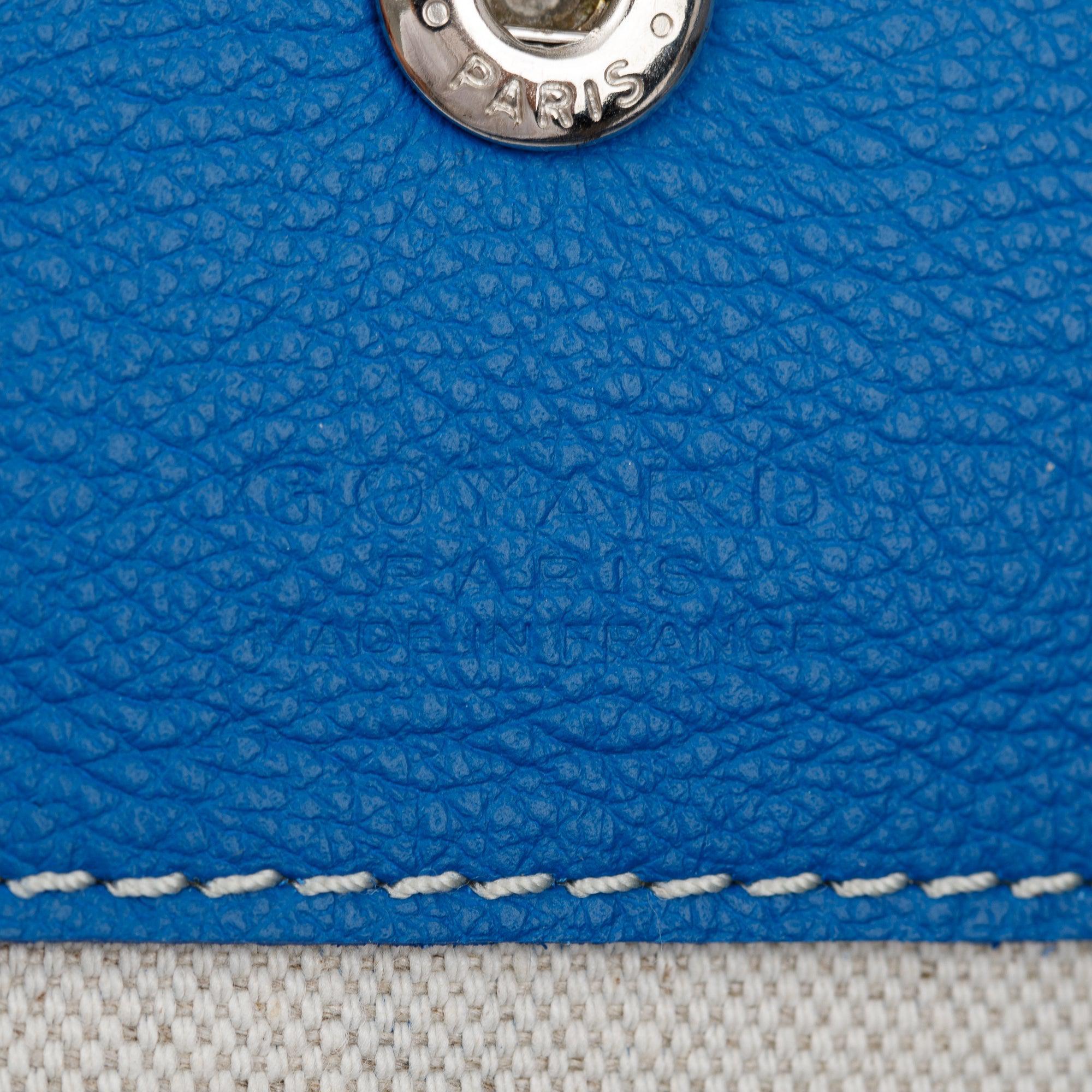 Goyard 2023 Blue Monogram Canvas Saint Louis Tote PM w/ Pouch