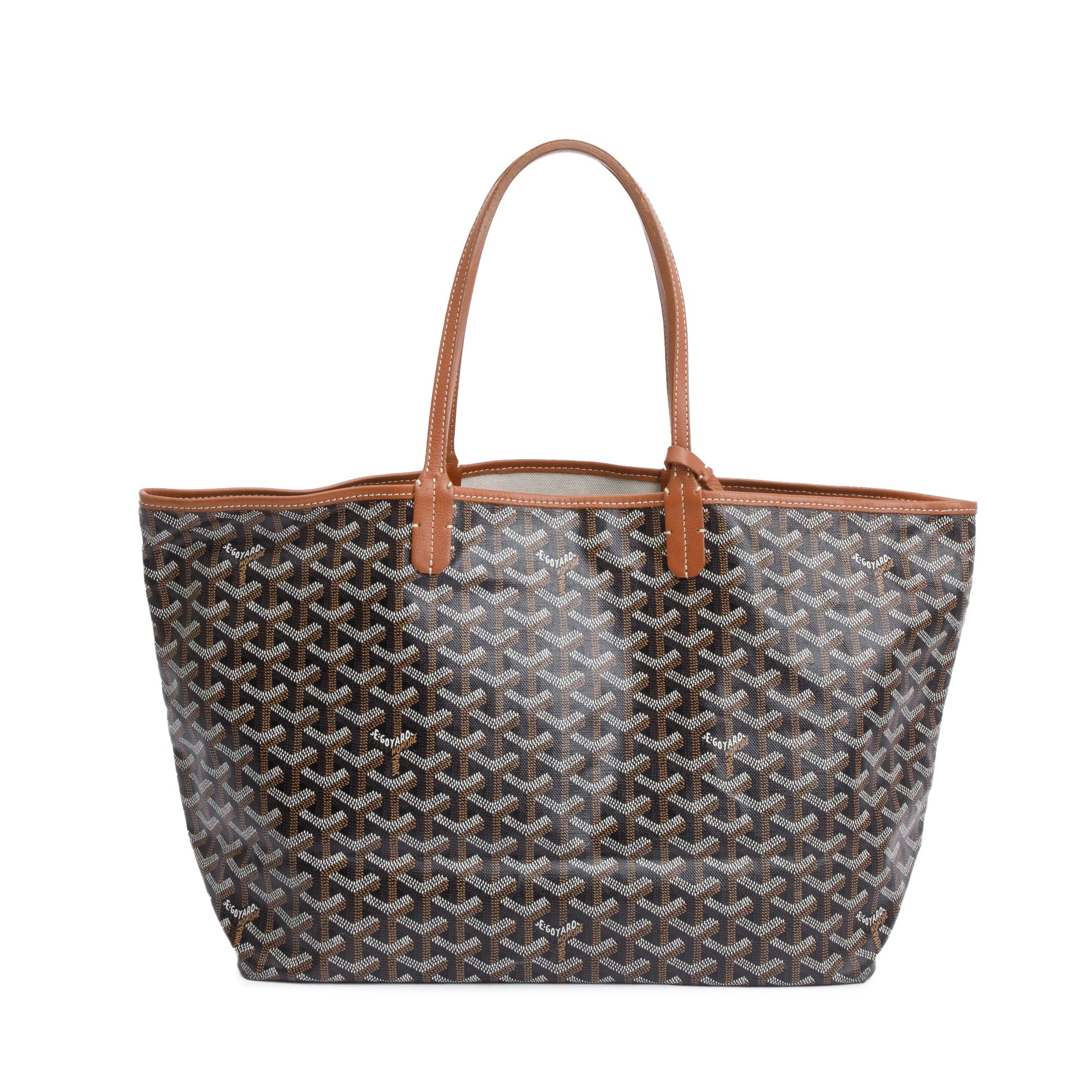 Goyard 2023 Brown Monogram Canvas Saint Louis Tote PM w/ Pouch