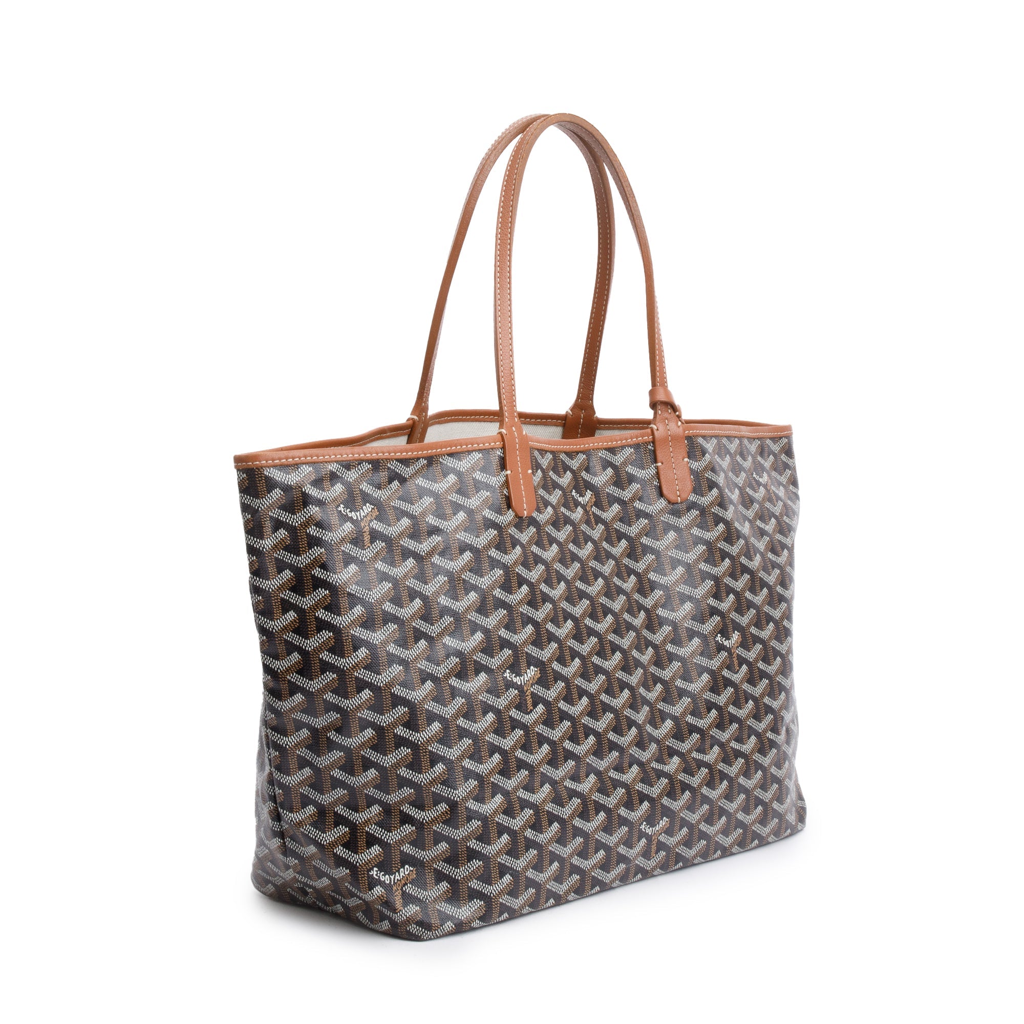 Goyard 2023 Brown Monogram Canvas Saint Louis Tote PM w/ Pouch