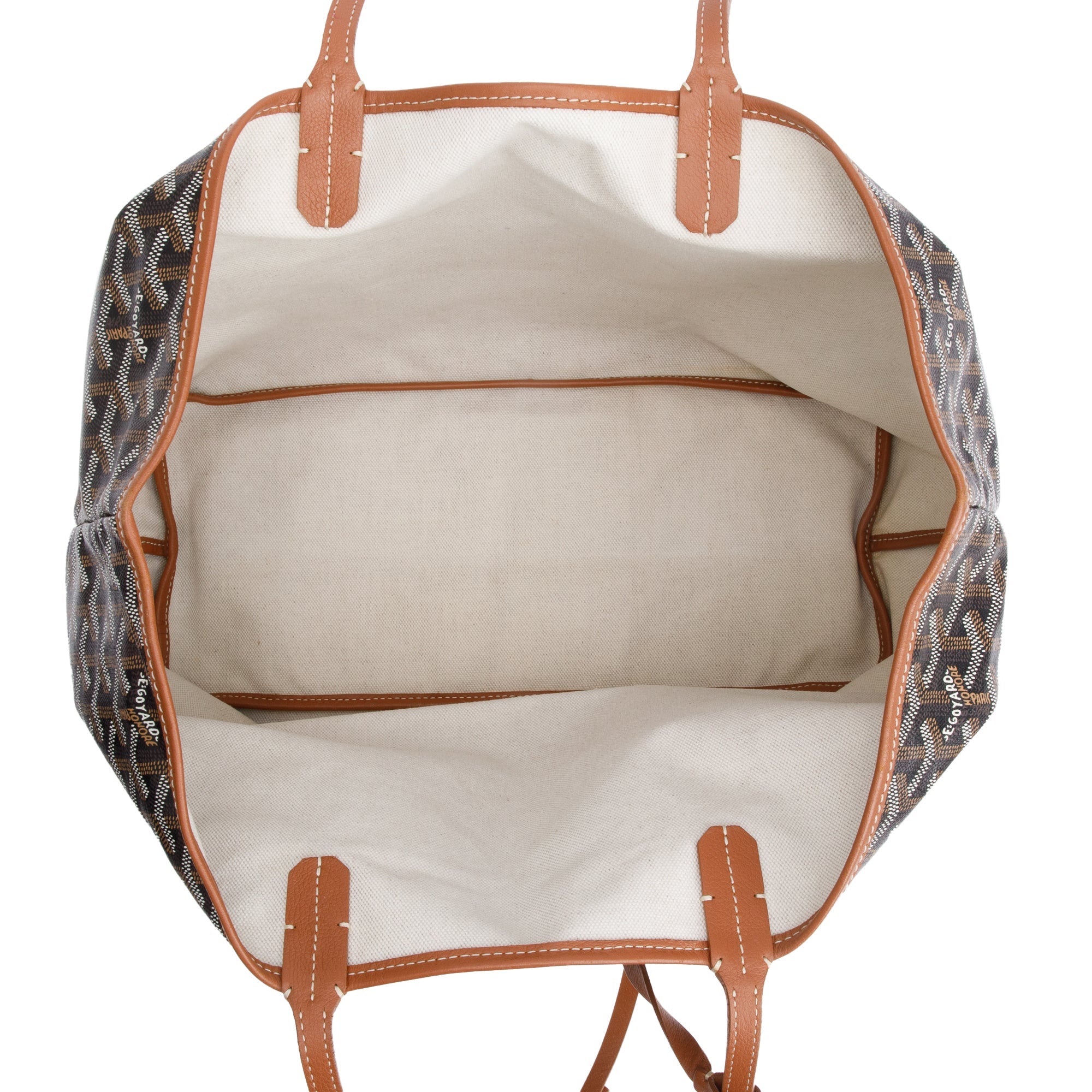 Goyard 2023 Brown Monogram Canvas Saint Louis Tote PM w/ Pouch