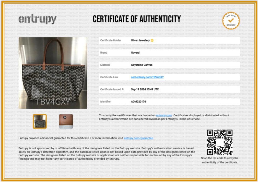 Goyard 2023 Brown Monogram Canvas Saint Louis Tote PM w/ Pouch