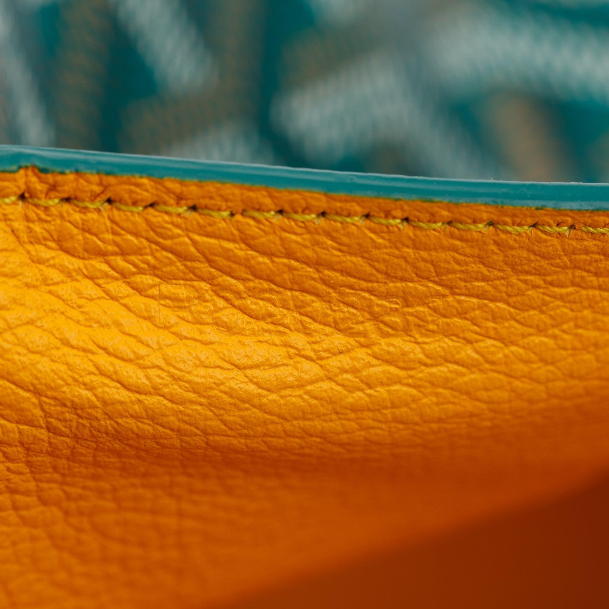 Goyard 2023 Green Leather & Goyardine Canvas Mini Saigon Bag w/ Strap & Receipt