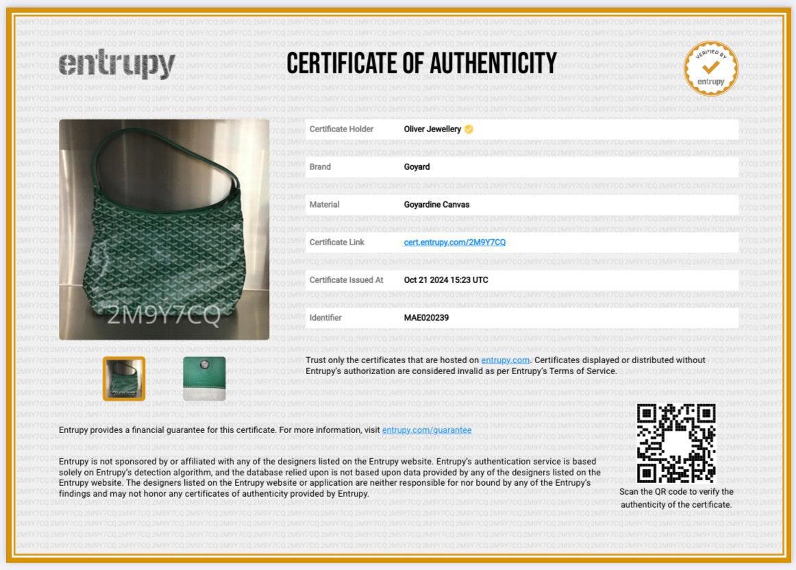 Goyard 2023 Green Monogram Canvas Boheme Hobo Bag