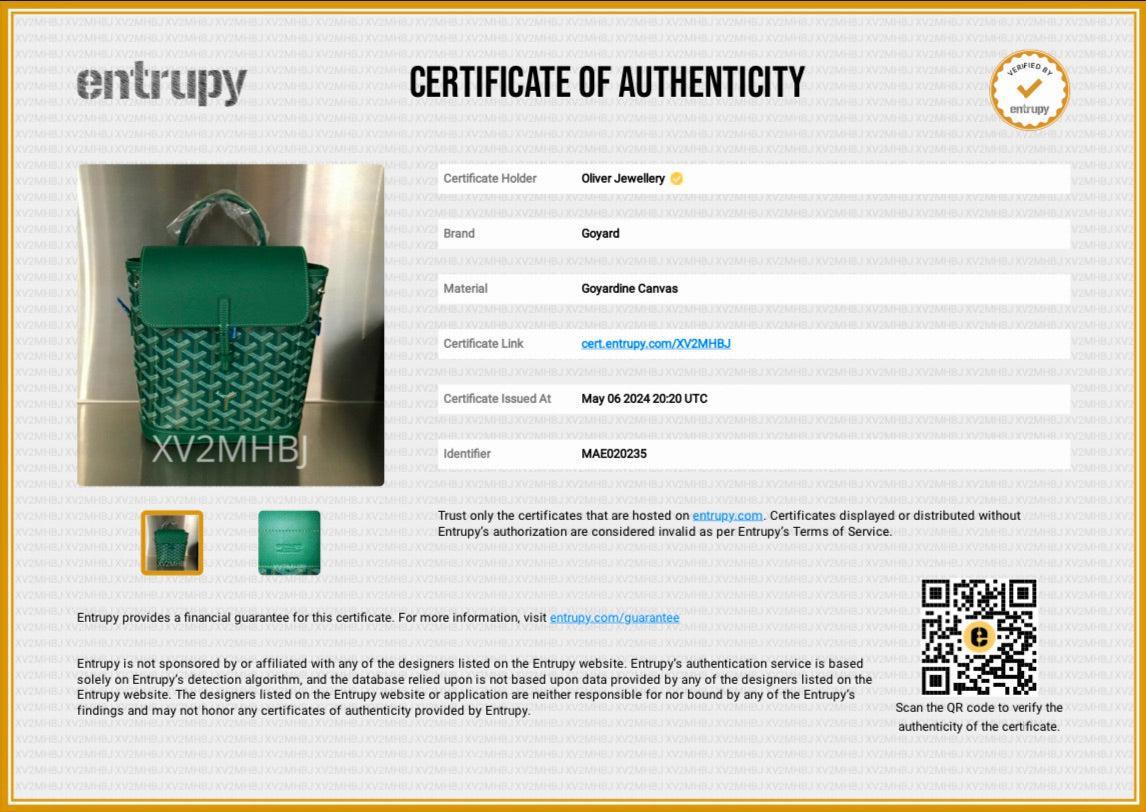 Goyard 2023 Green Monogram Canvas Calfskin Alpin Mini Backpack