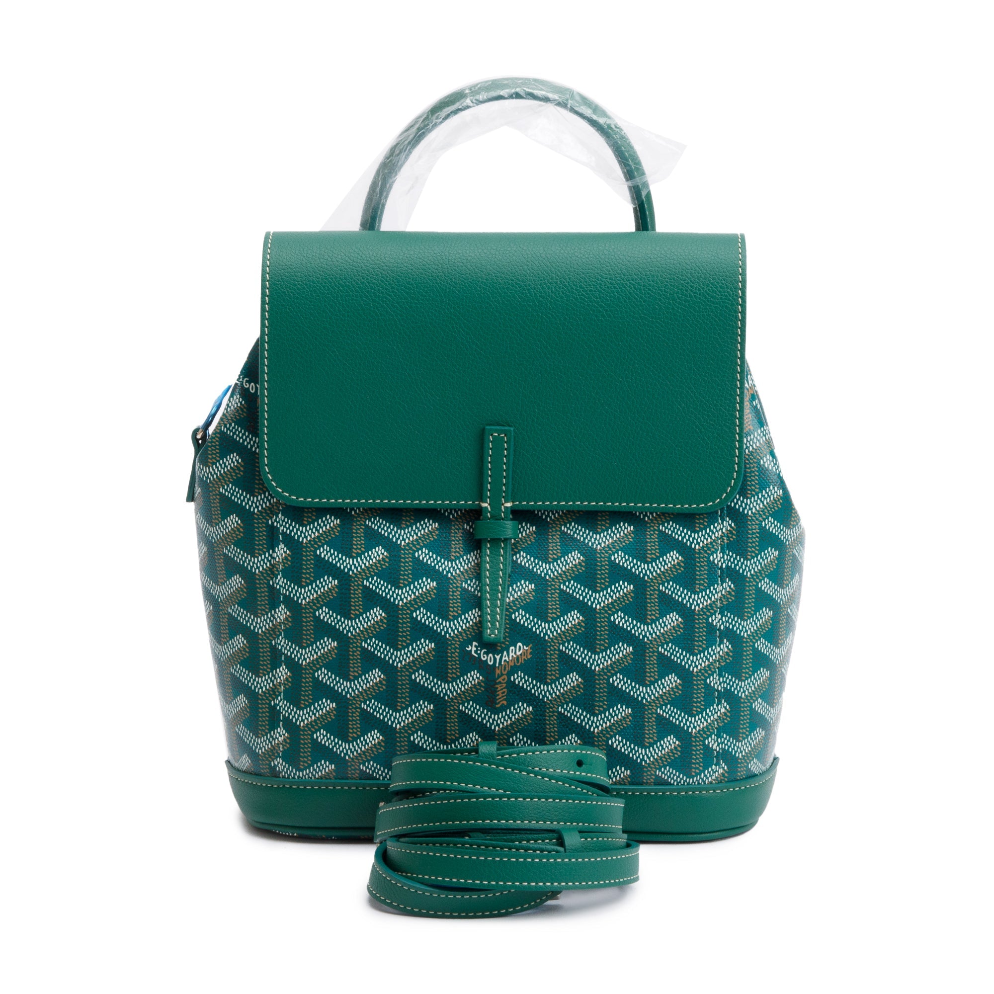 Goyard 2023 Green Monogram Canvas Calfskin Alpin Mini Backpack