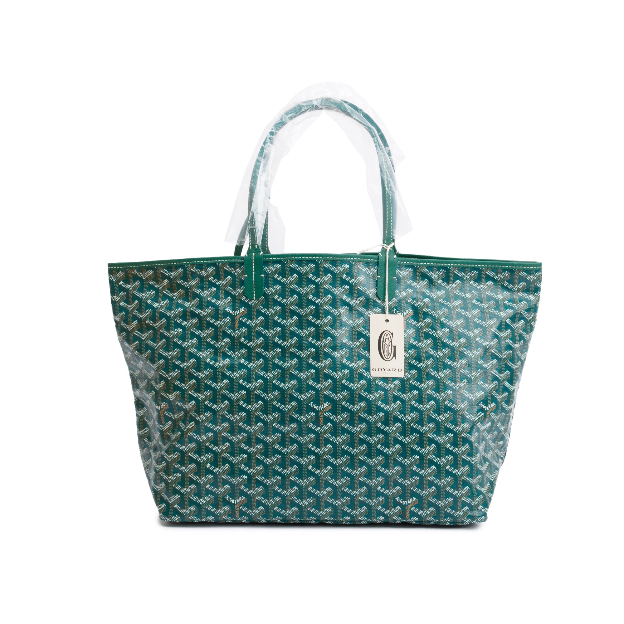 Goyard 2023 Green Monogram Canvas Saint Louis Tote PM w/ Pouch