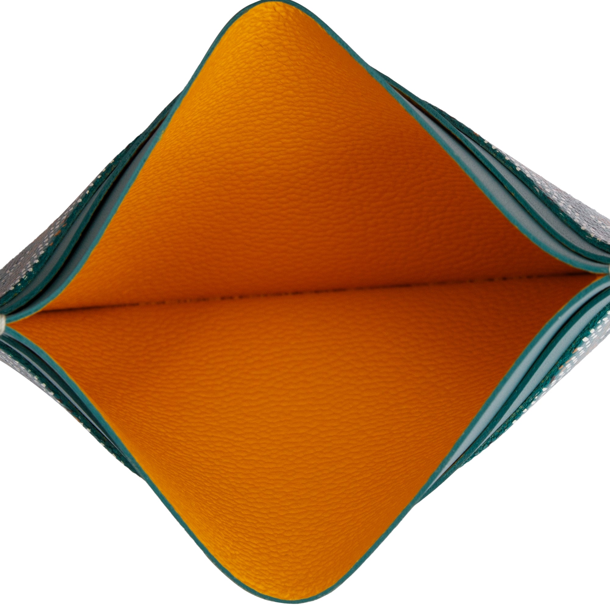 Goyard 2024 Green Leather & Coated Canvas Saint Sulpice Card Holder w/ Box