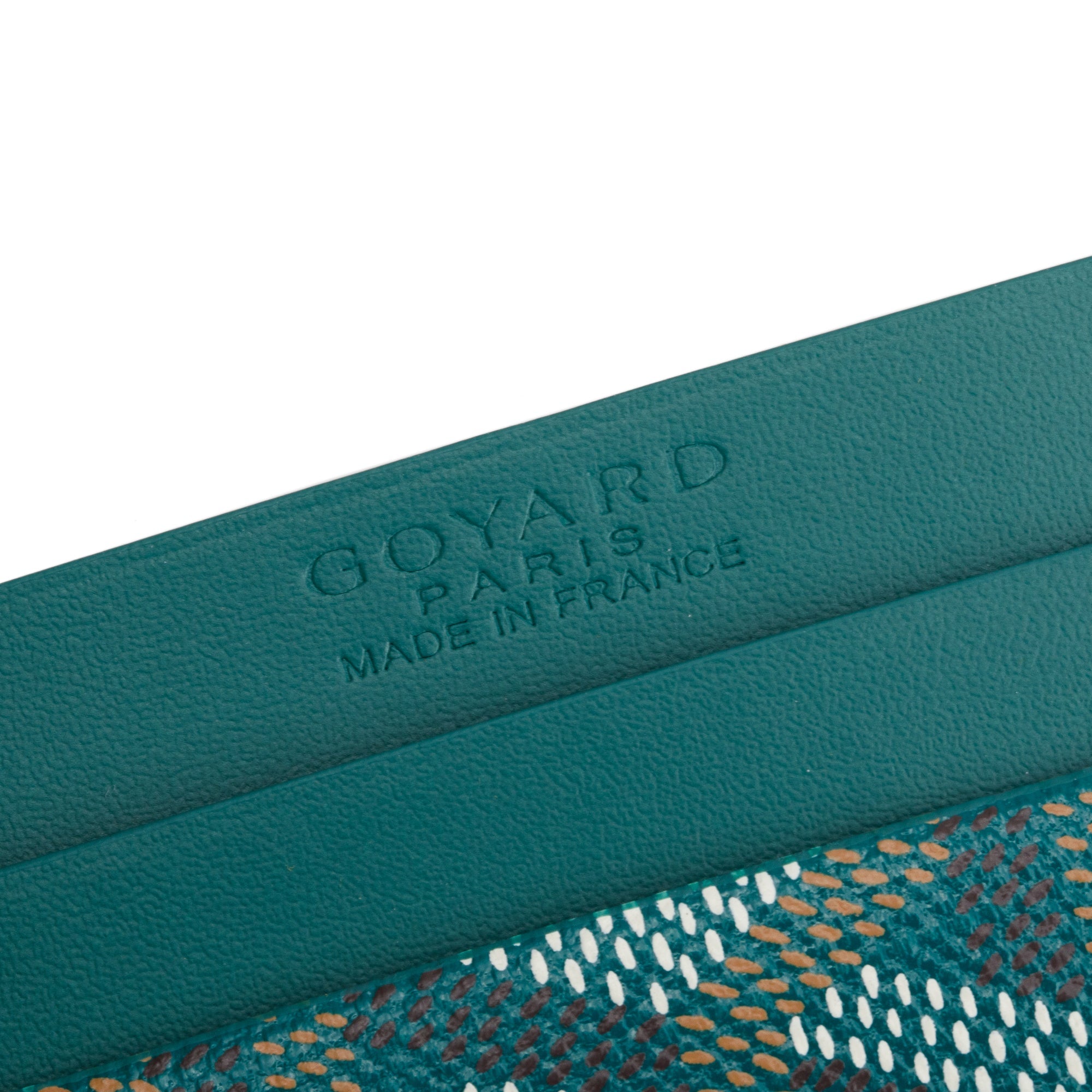 Goyard 2024 Green Leather & Coated Canvas Saint Sulpice Card Holder w/ Box