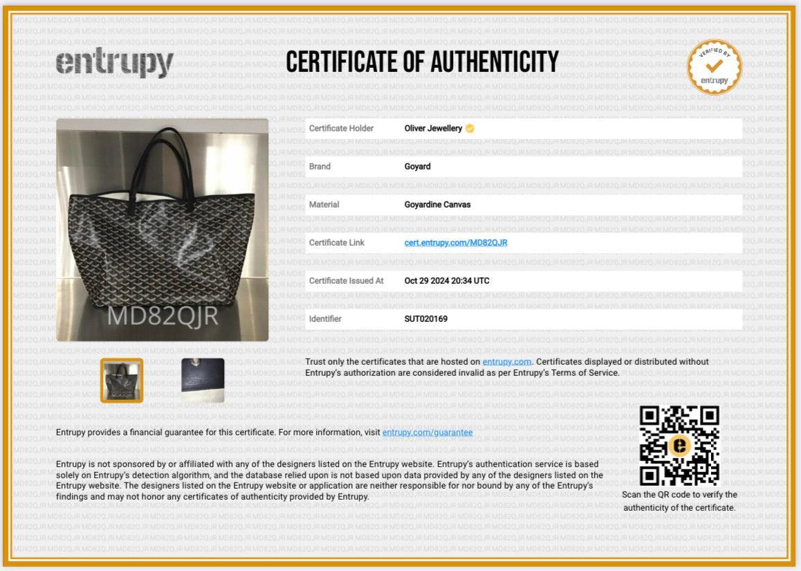 Goyard Black Goyardin Canvas Saint Louis Tote GM w/ Pouch