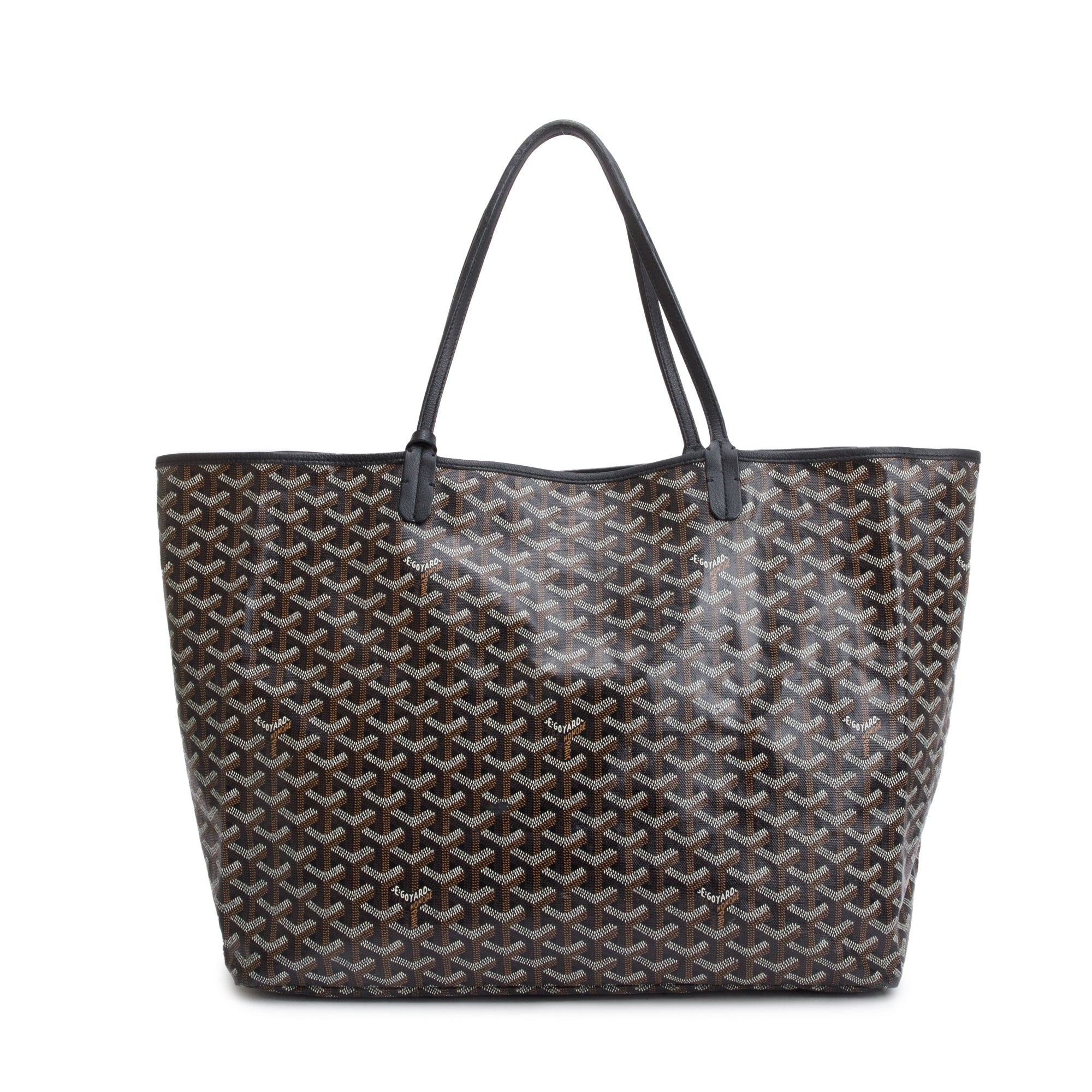 Goyard Black Goyardin Canvas Saint Louis Tote GM w/ Pouch