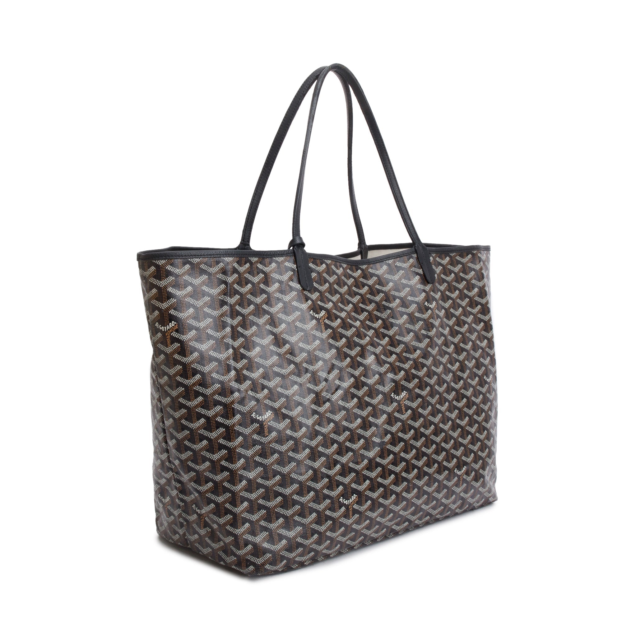 Goyard Black Goyardin Canvas Saint Louis Tote GM w/ Pouch