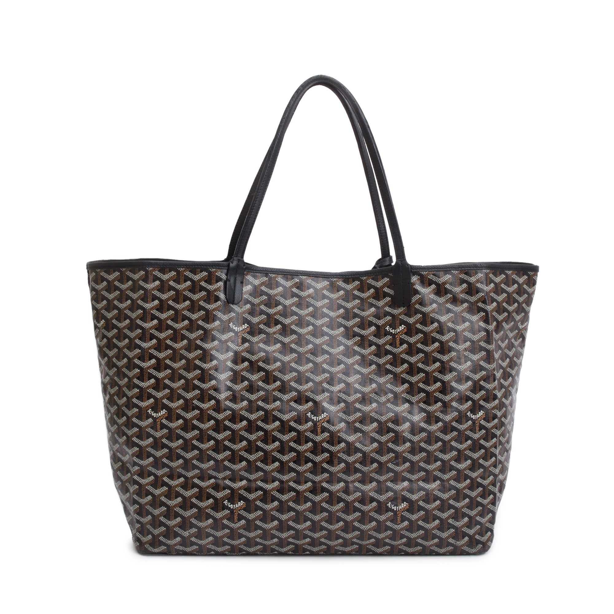 Goyard Black Goyardin Canvas Saint Louis Tote GM w/ Pouch