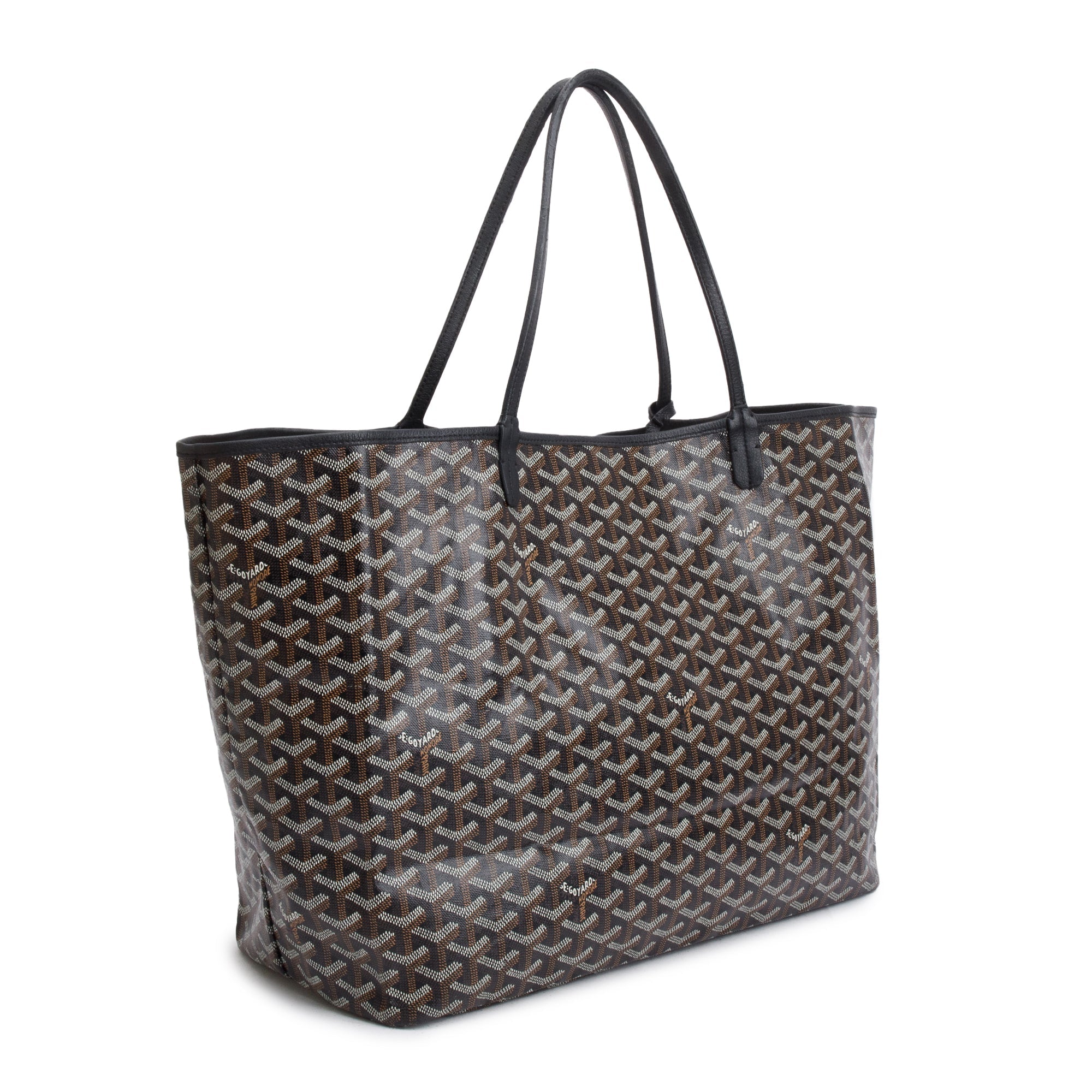 Goyard Black Goyardin Canvas Saint Louis Tote GM w/ Pouch