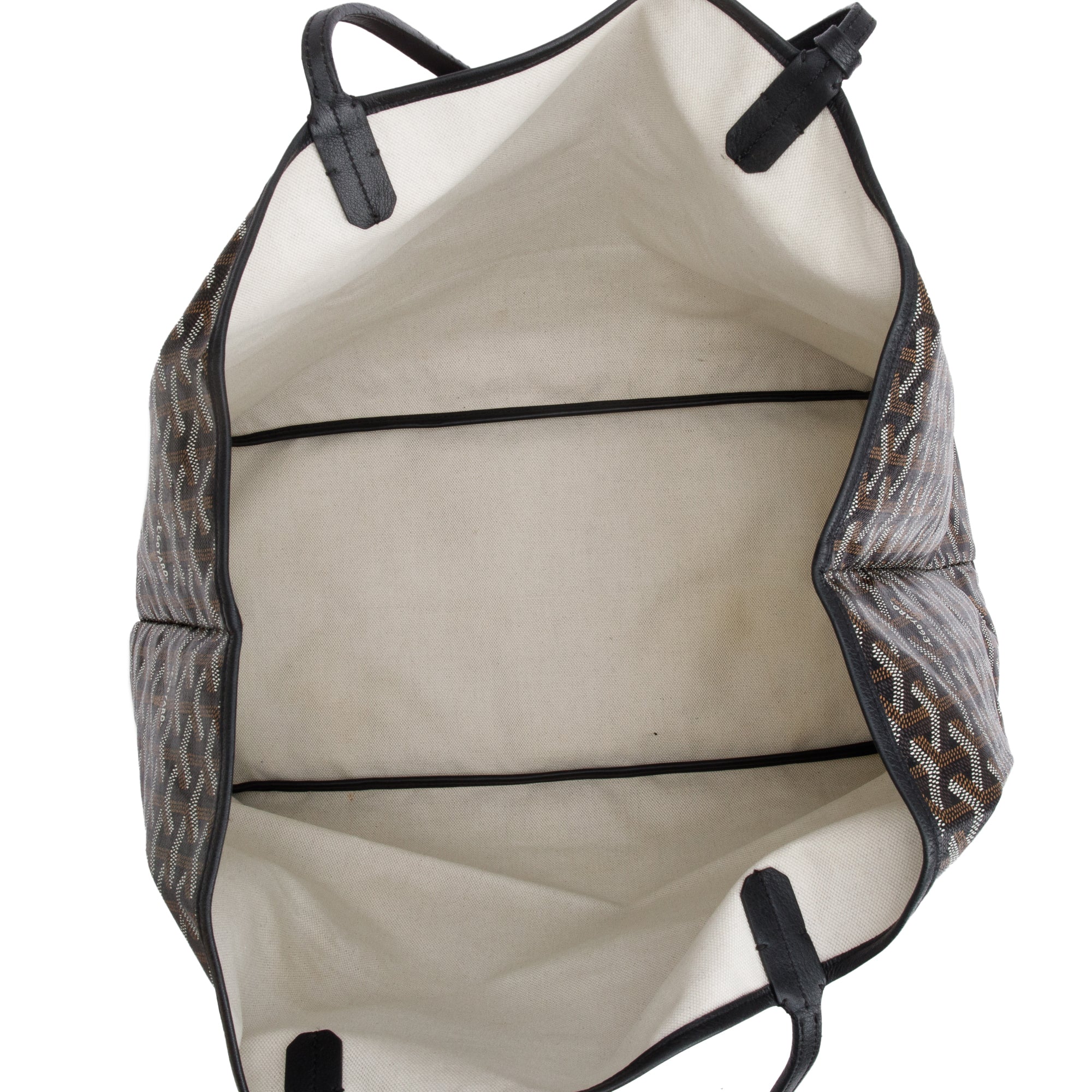 Goyard Black Goyardin Canvas Saint Louis Tote GM w/ Pouch