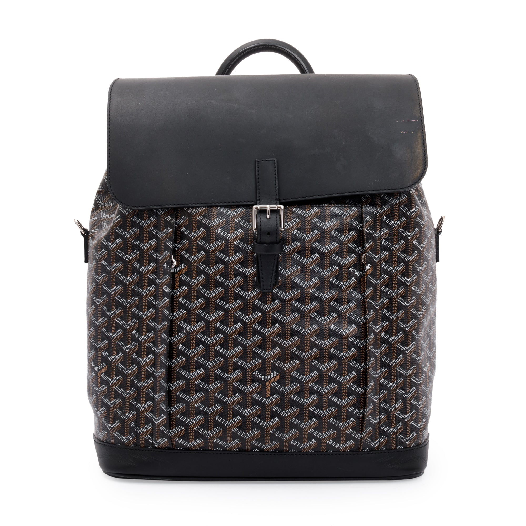 Goyard Black Goyardine Calfskin Alpin Backpack MM