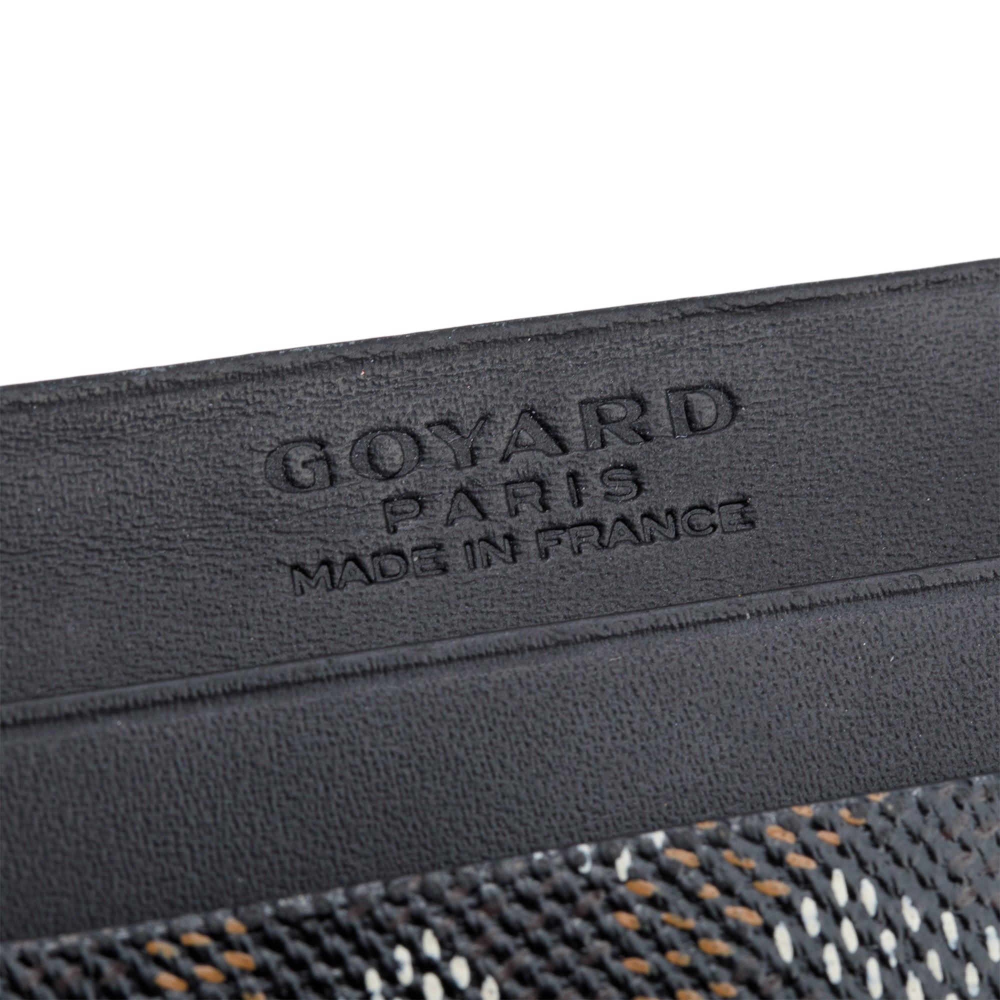 Goyard Black Leather & Coated Canvas Saint Sulpice Card Holder
