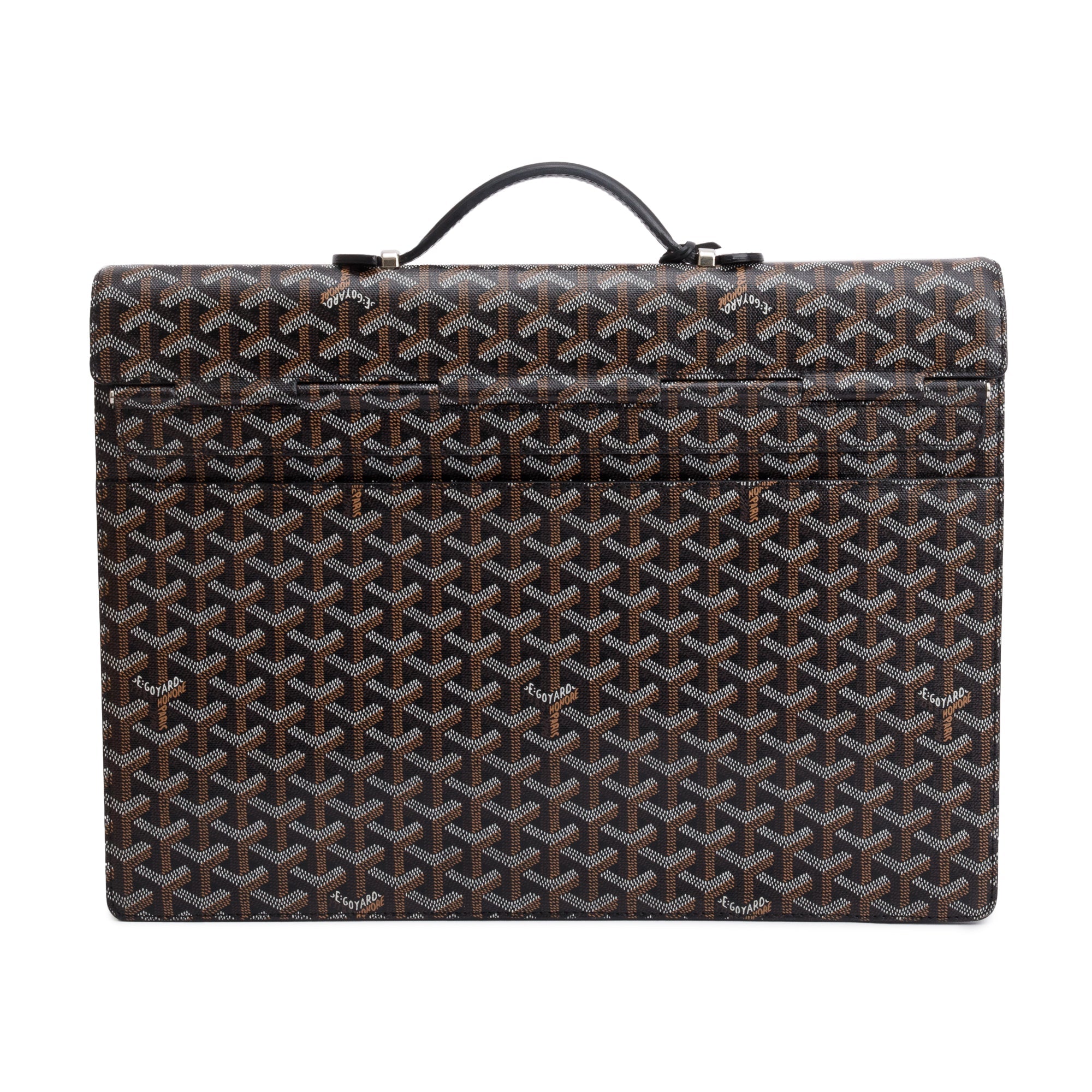 Goyard Black Monogram Canvas Chypre Deux Soufflets Briefcase