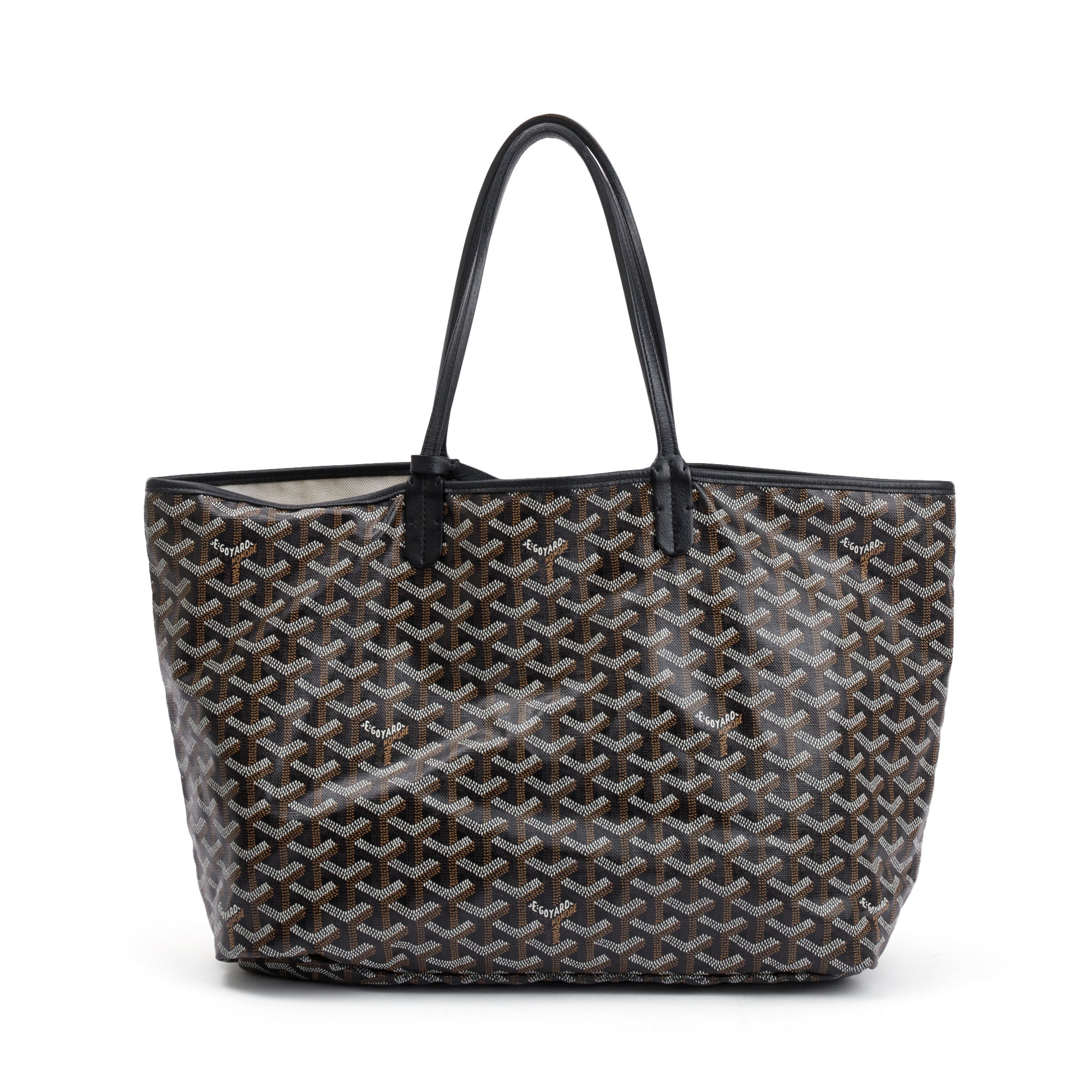 Goyard Black Monogram Canvas Saint Louis Tote PM w/ Pouch