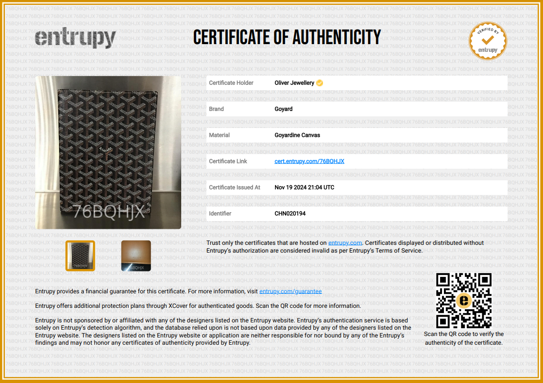 Goyard Black Monogram Coated Canvas Agenda Holder