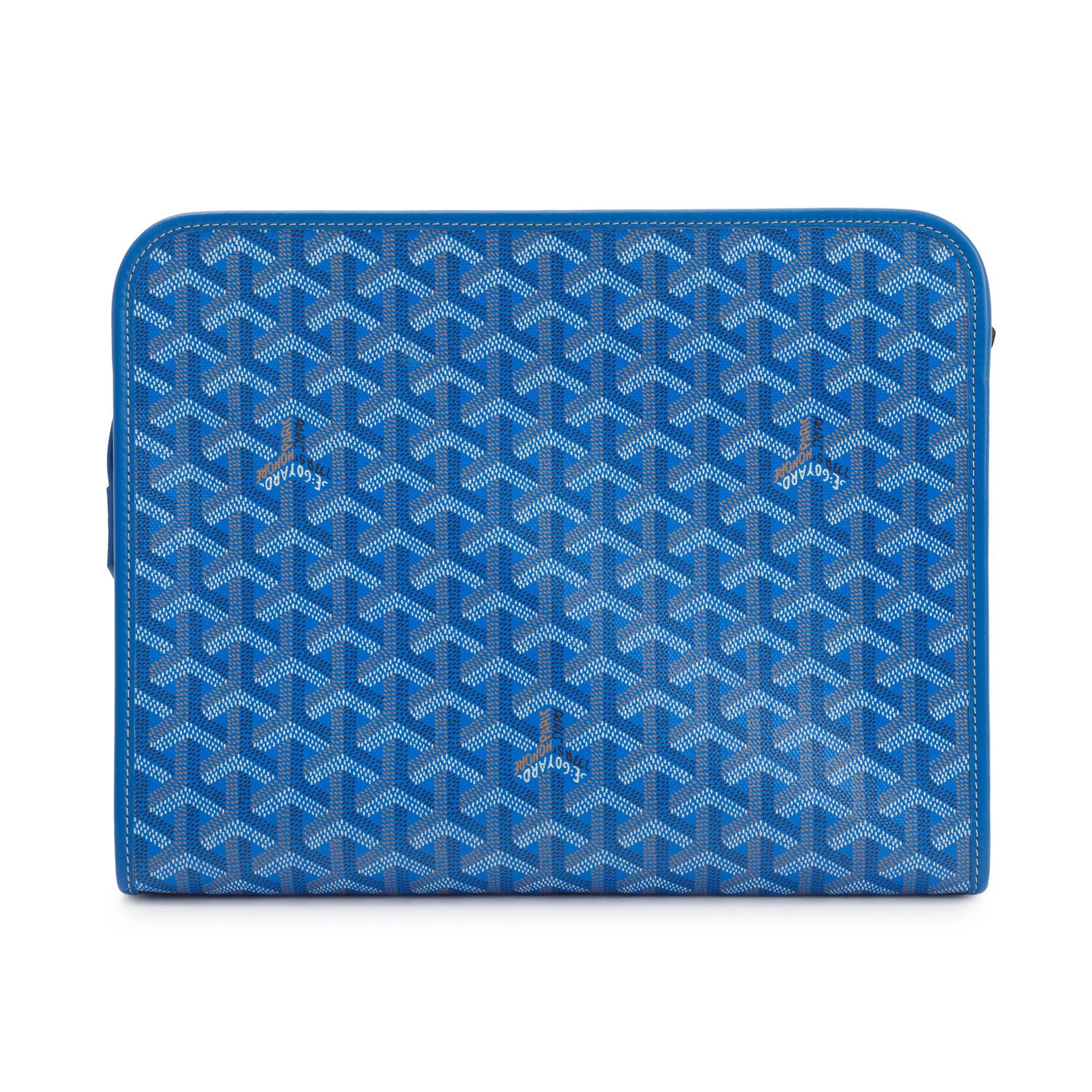 Goyard Blue Goyardine Jouvence Toiletry Pouch GM