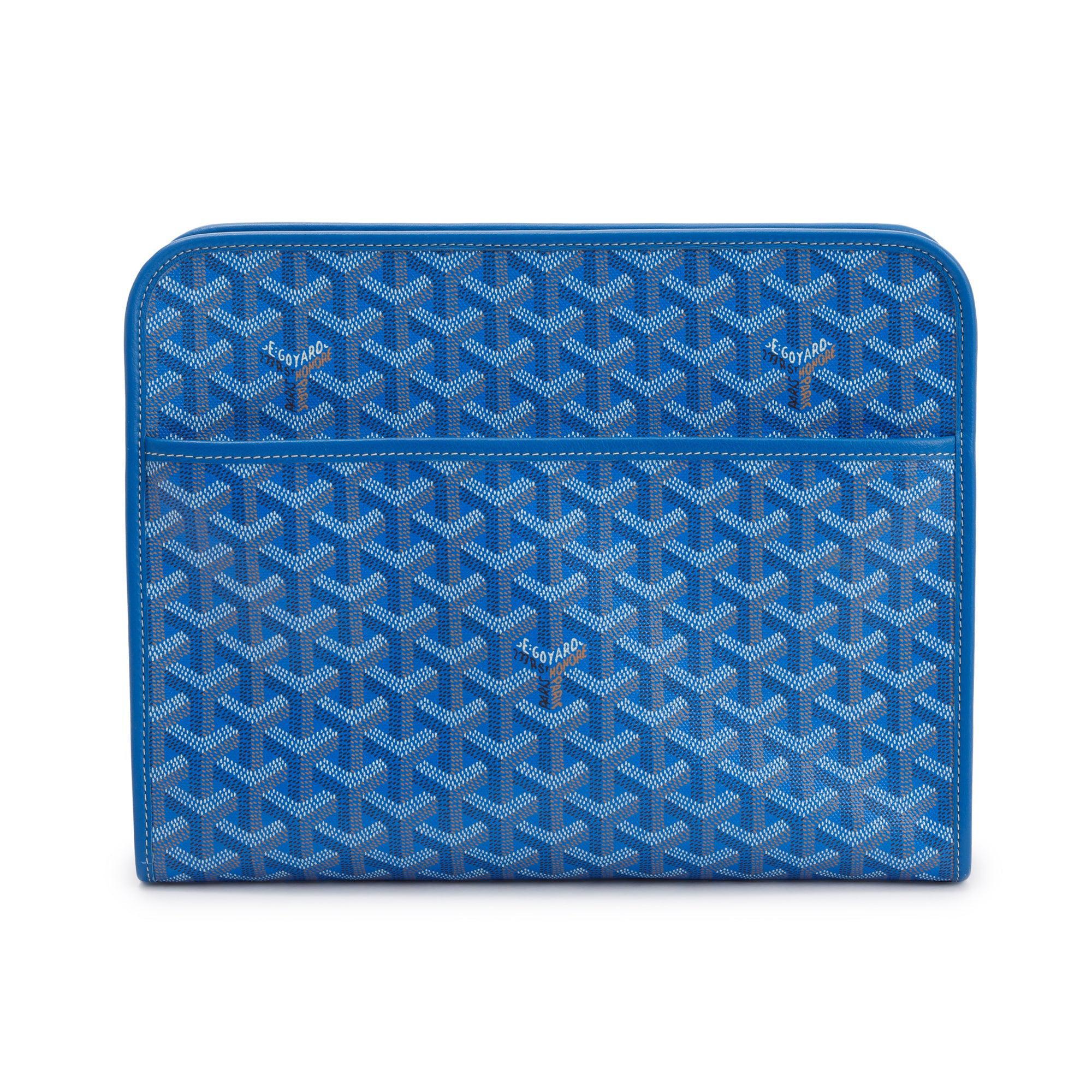 Goyard Blue Goyardine Jouvence Toiletry Pouch GM