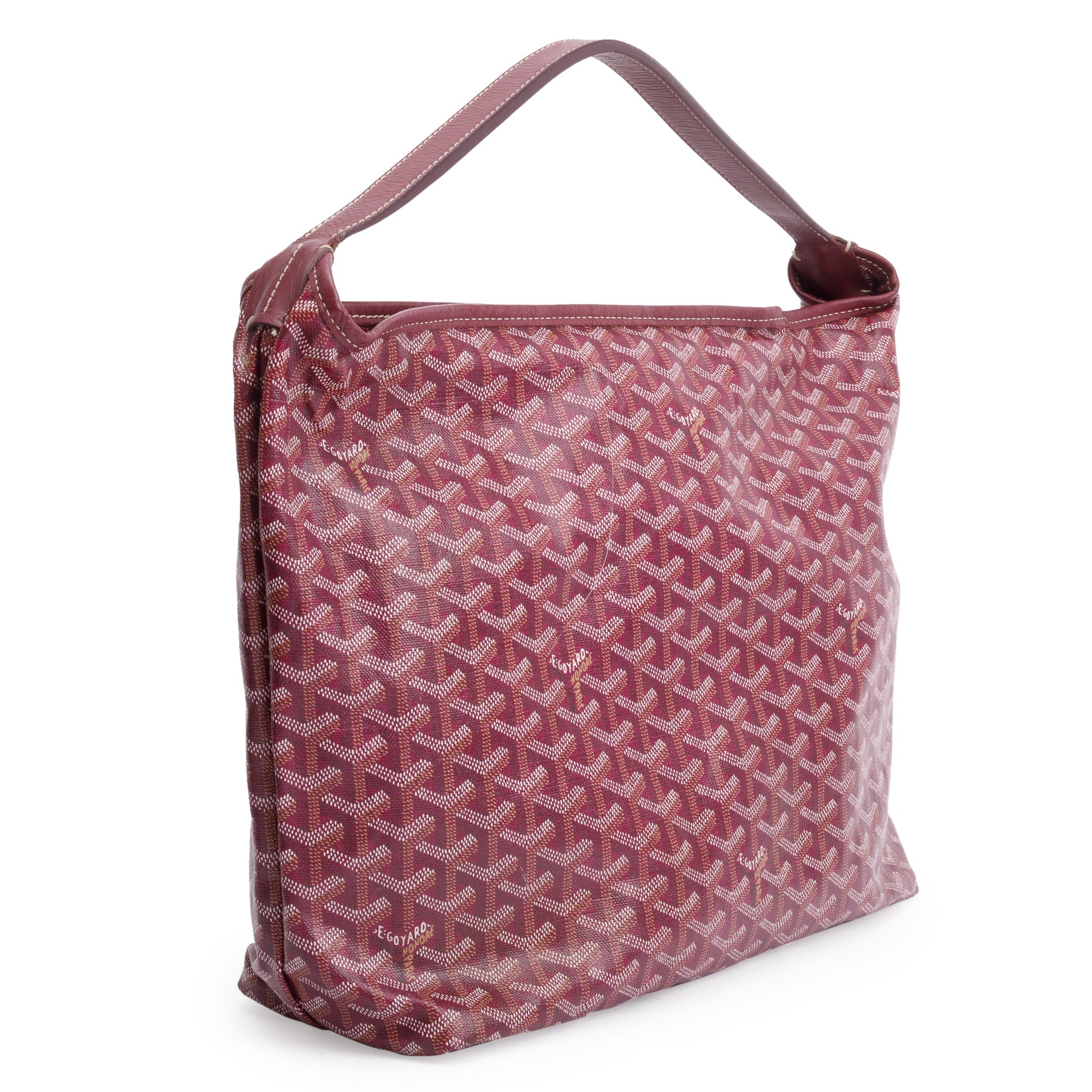 Goyard Burgundy Monogram Canvas Fidji Hobo