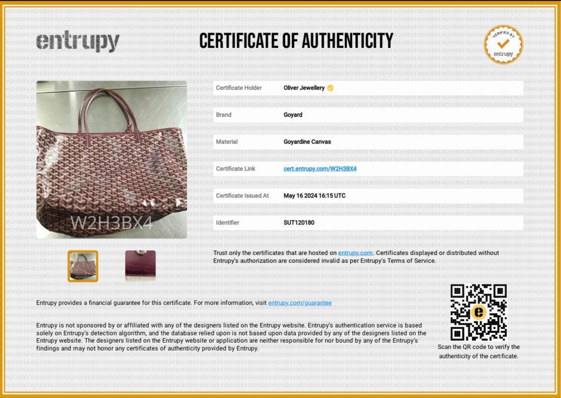 Goyard Burgundy Monogram Canvas Saint Louis Tote GM w/ Pouch