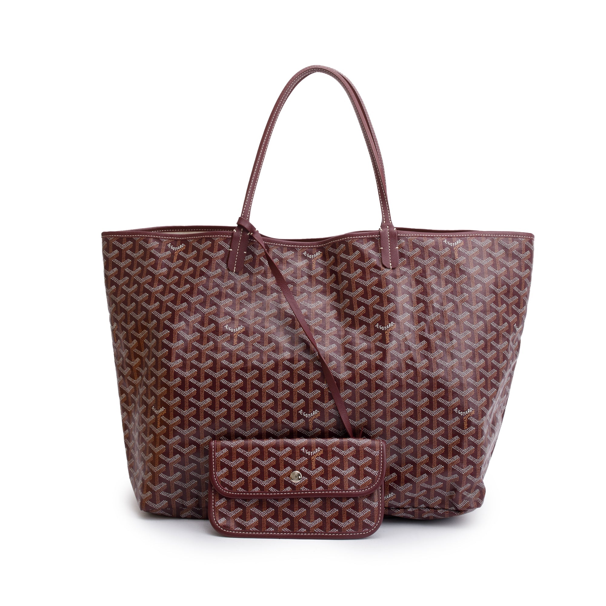 Goyard Burgundy Monogram Canvas Saint Louis Tote GM w/ Pouch