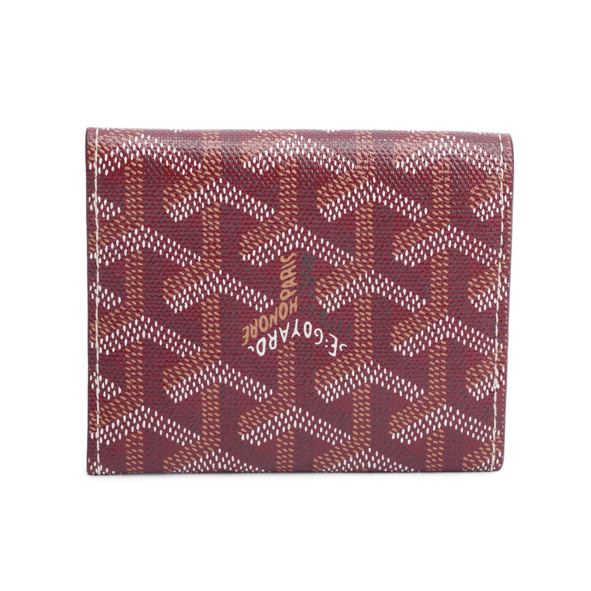 Goyard Burgundy Monogram Coated Canvas Marigny Compact Wallet
