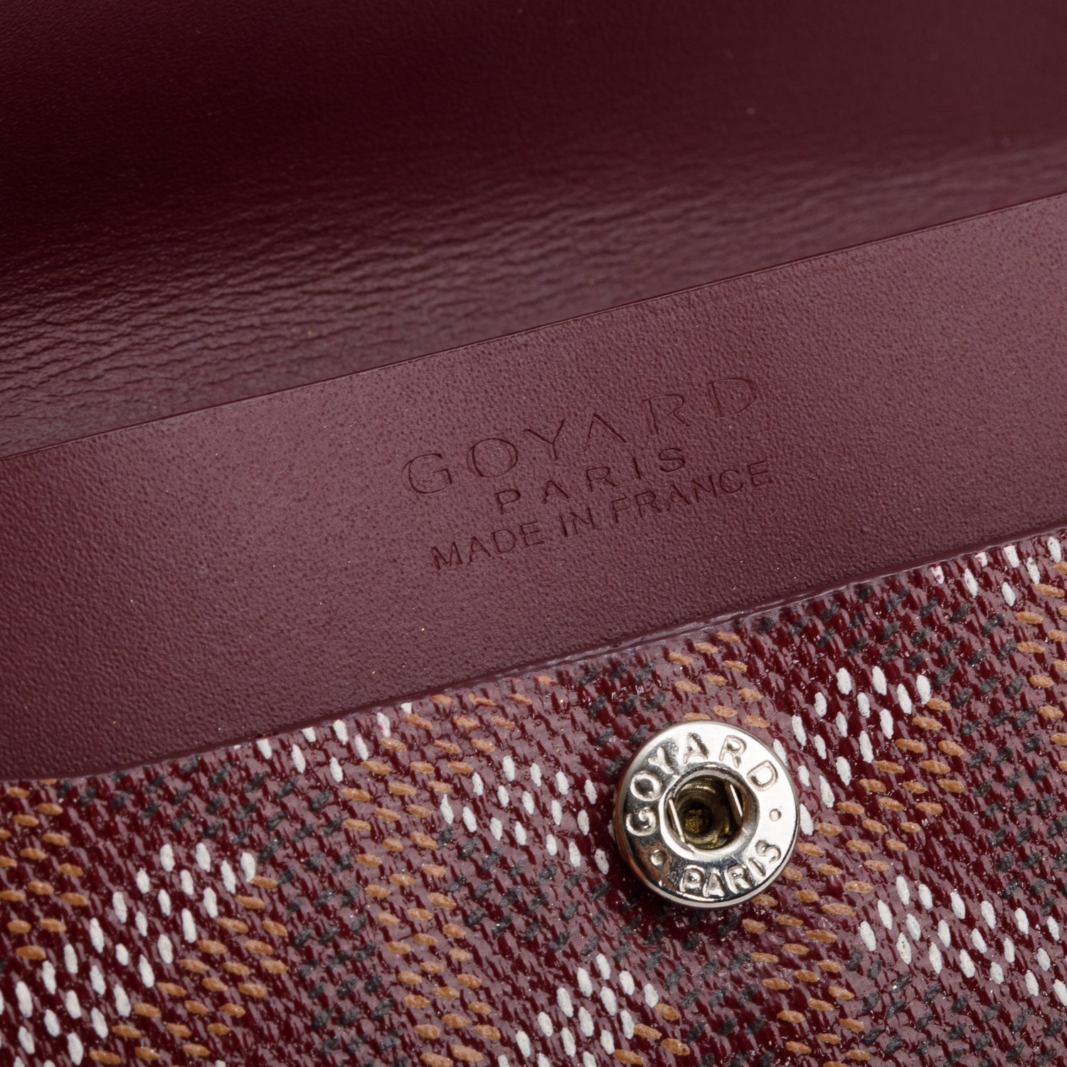 Goyard Burgundy Monogram Coated Canvas Marigny Compact Wallet