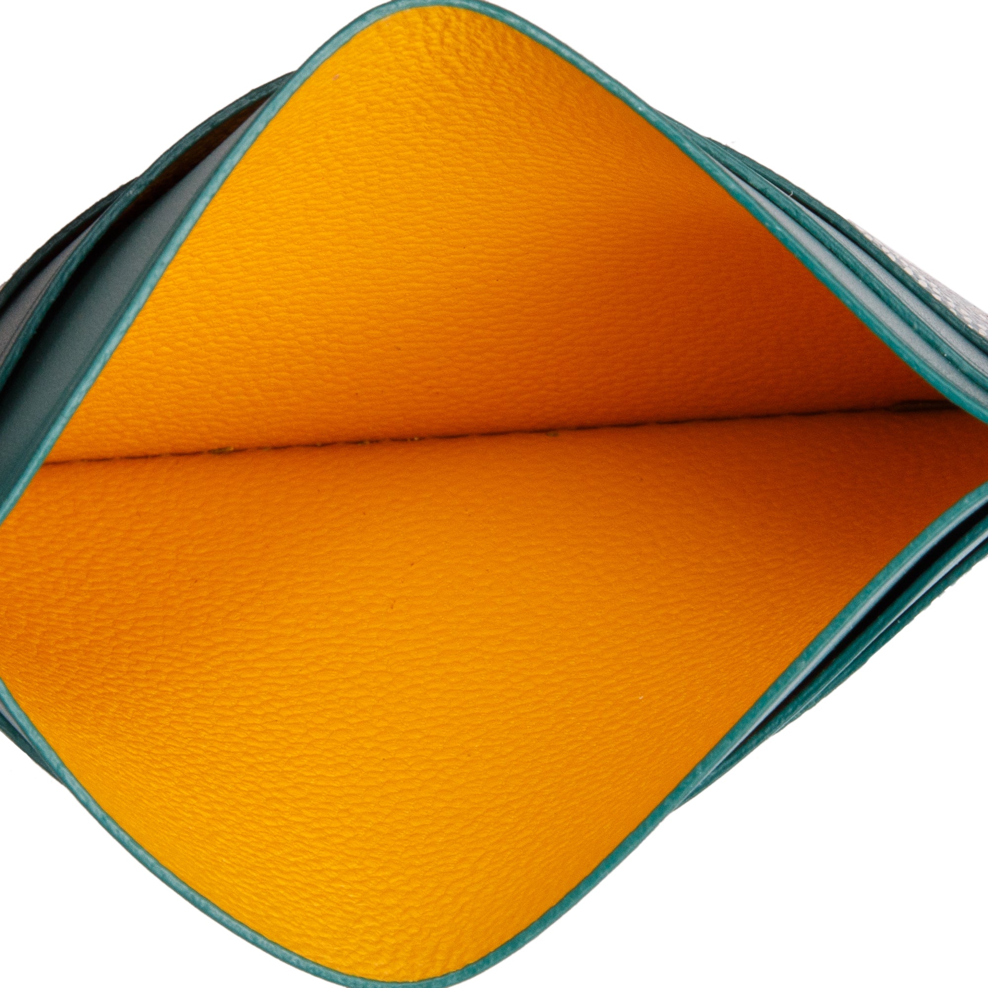 Goyard Green Leather & Coated Canvas Saint Sulpice Card Holder