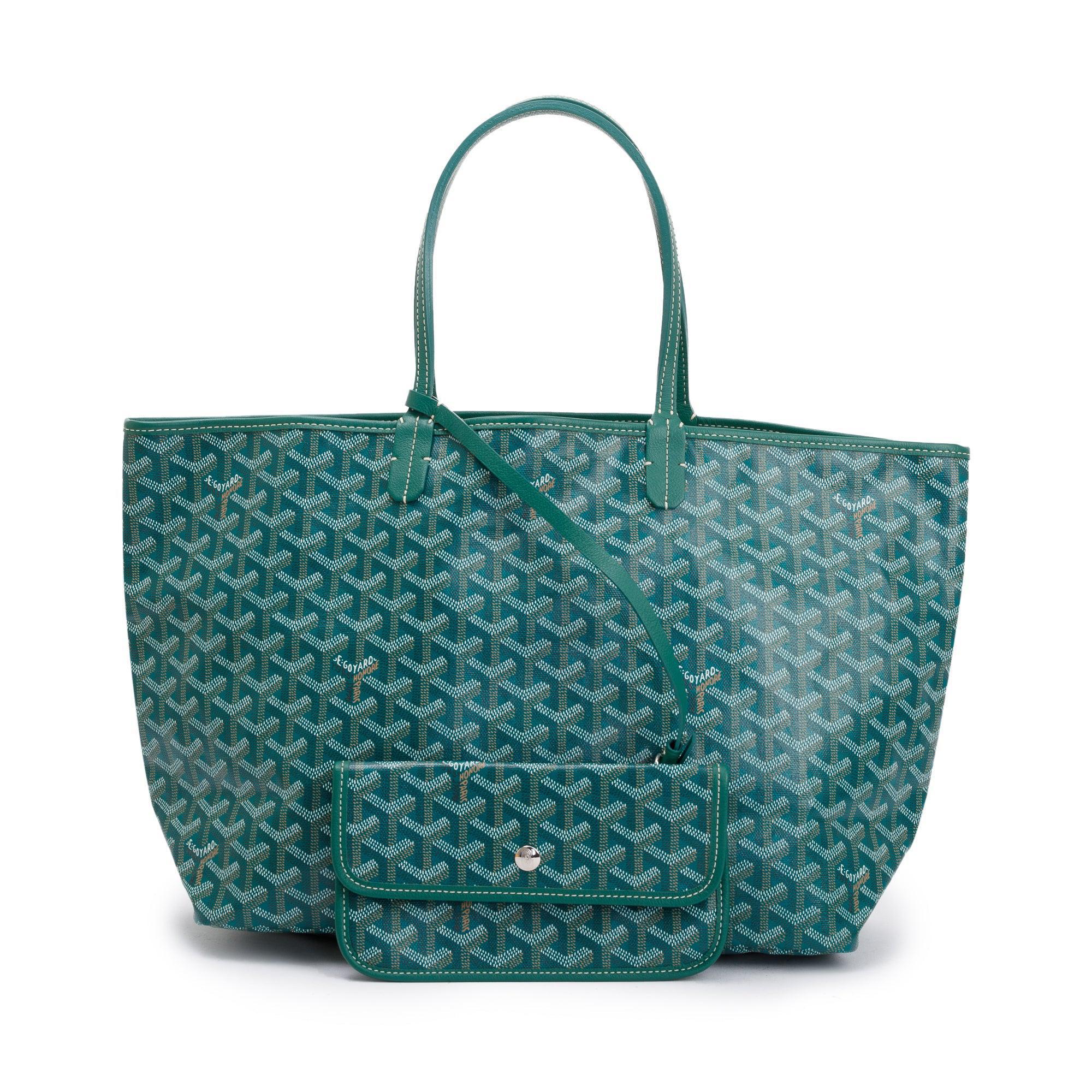 Goyard Green Monogram Canvas Saint Louis Tote PM w/ Pouch & Receipt