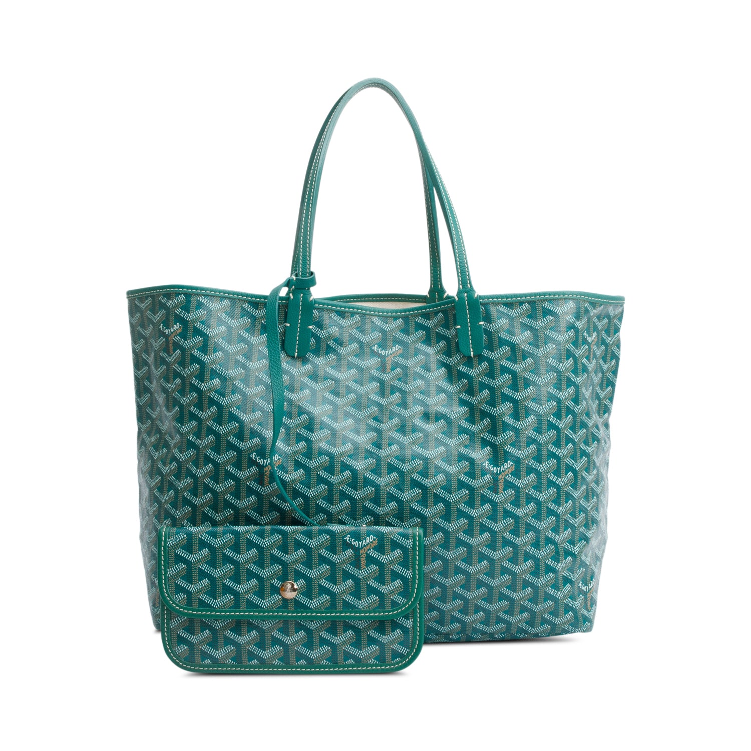Goyard Green Monogram Canvas Saint Louis Tote PM w/ Pouch