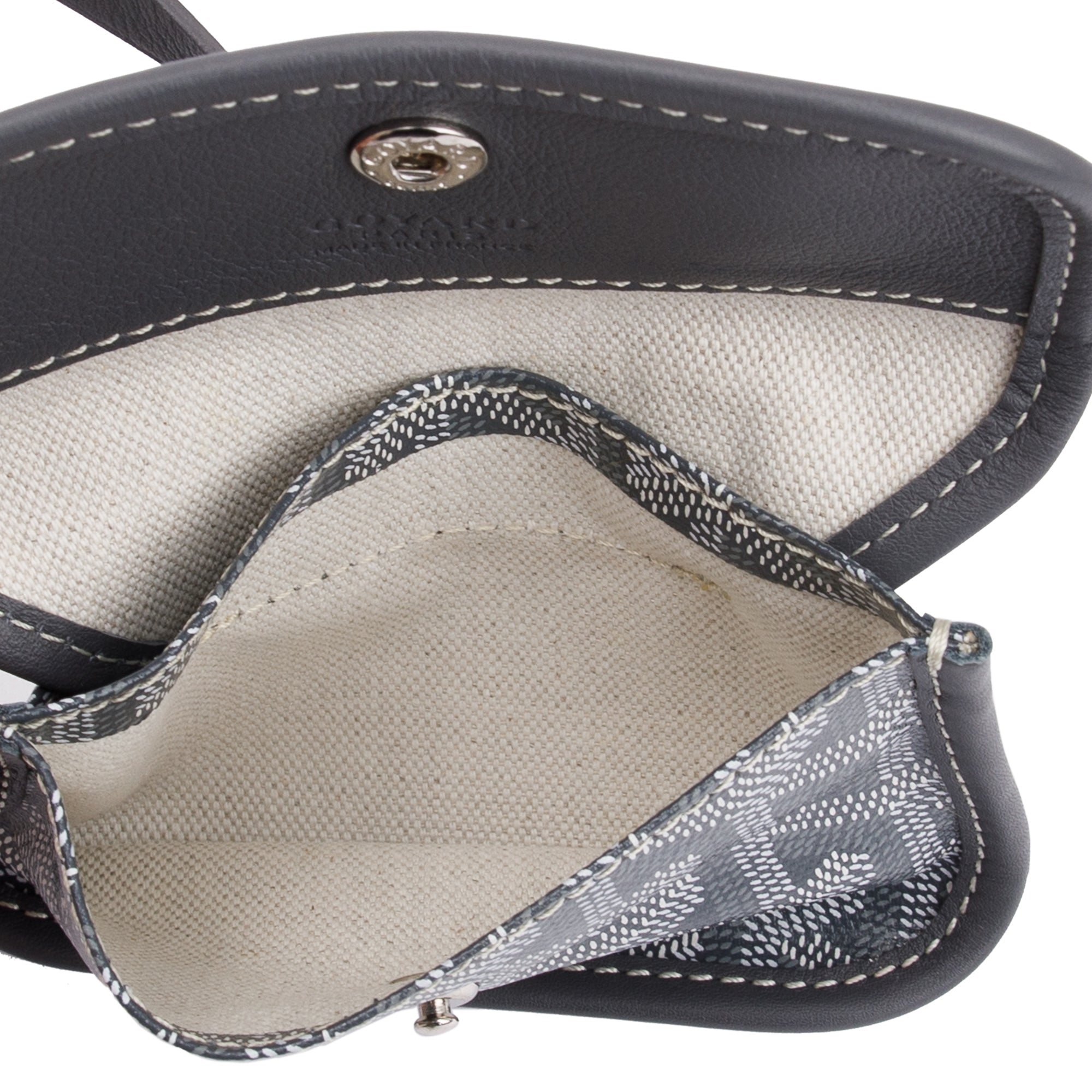 Goyard Grey Coated Canvas Mini Reversible Anjou w/ Pouch