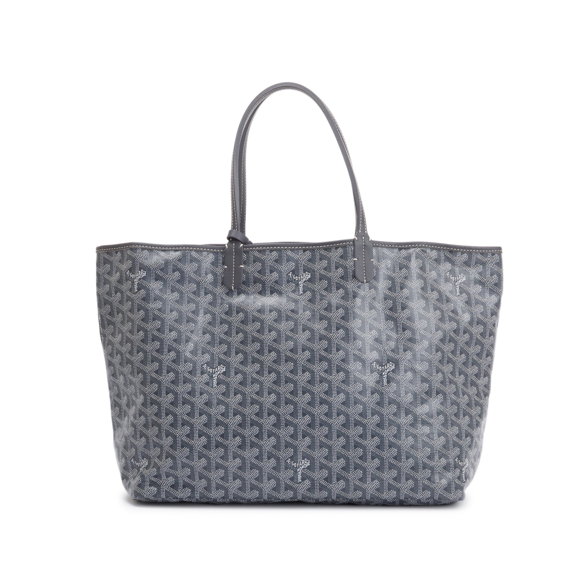 Goyard Grey Goyardine Saint Louis Tote PM w/ Pouch