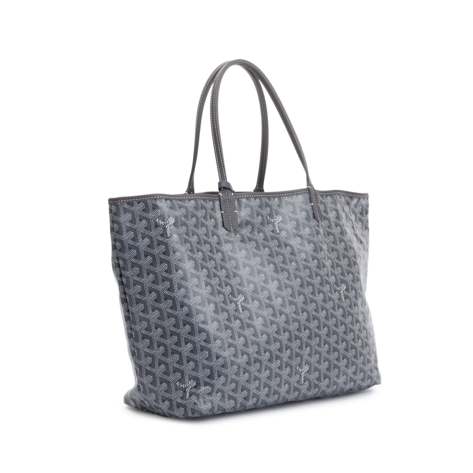 Goyard Grey Goyardine Saint Louis Tote PM w/ Pouch