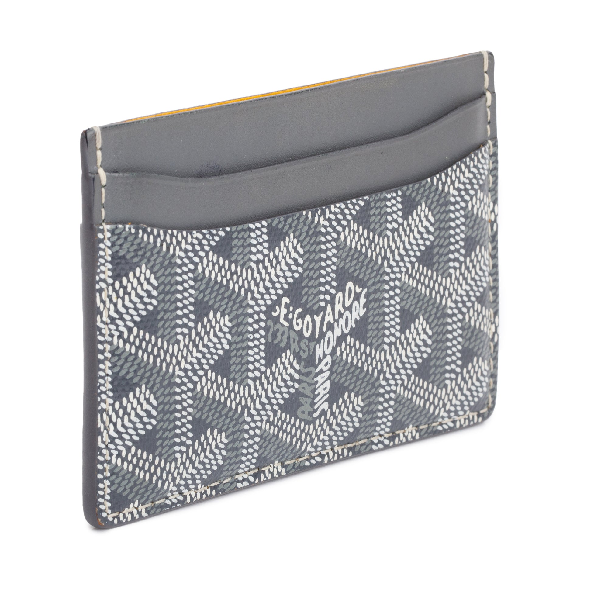 Goyard Grey Leather & Coated Canvas Saint Sulpice Card Holder