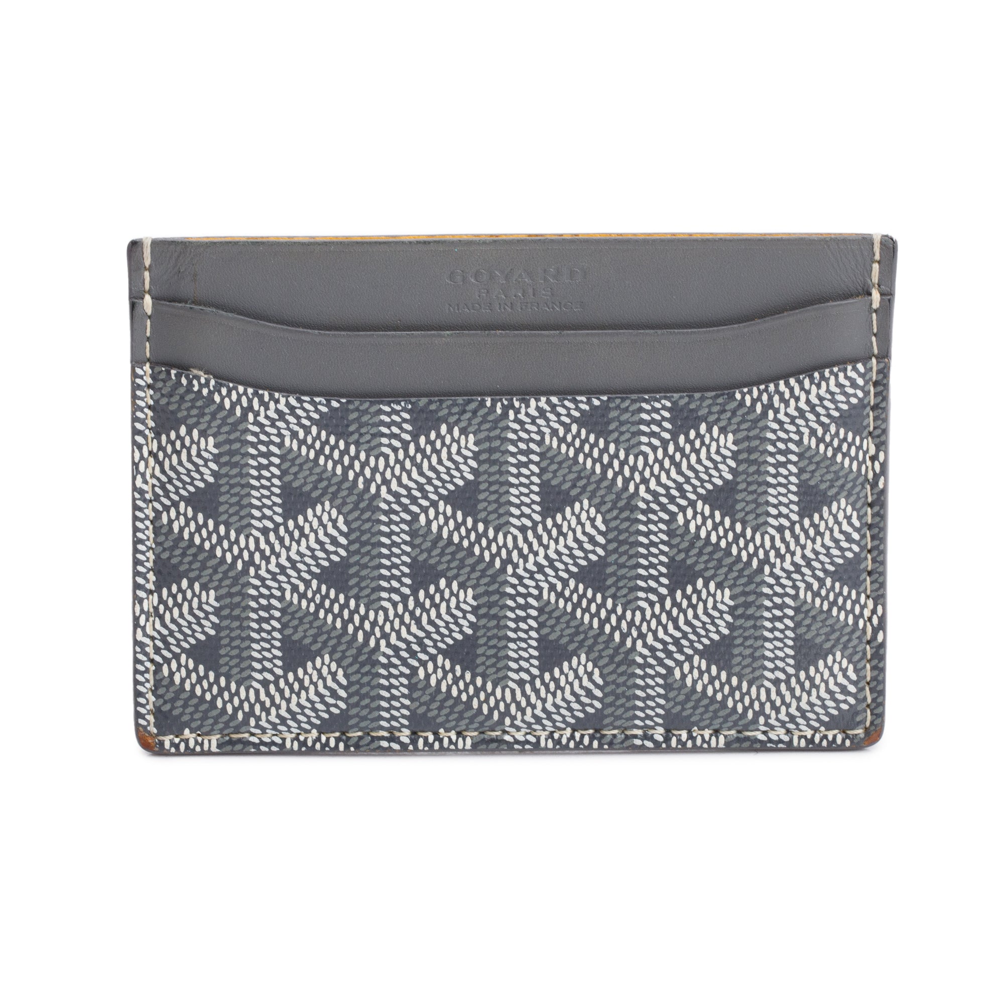 Goyard Grey Leather & Coated Canvas Saint Sulpice Card Holder