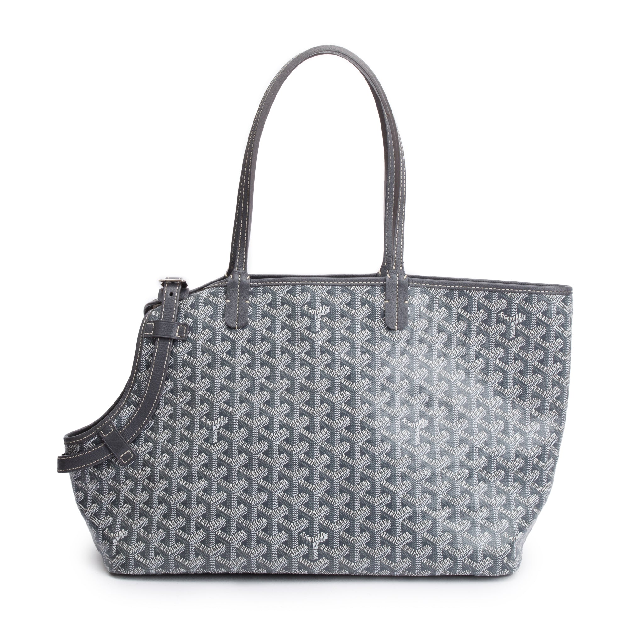 Goyard Grey Monogram Canvas Chien Gris Pet Carrier
