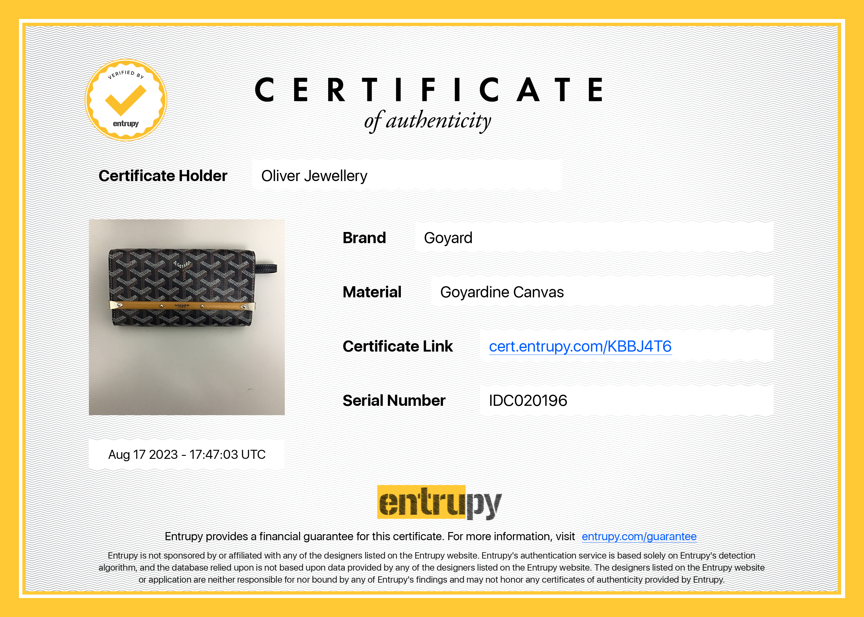 Goyard Navy Goyardine Monte Carlo Bois Clutch w/ Strap