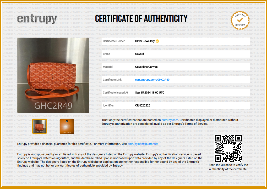 Goyard Orange Goyardine Canvas Varenne Continental Wallet