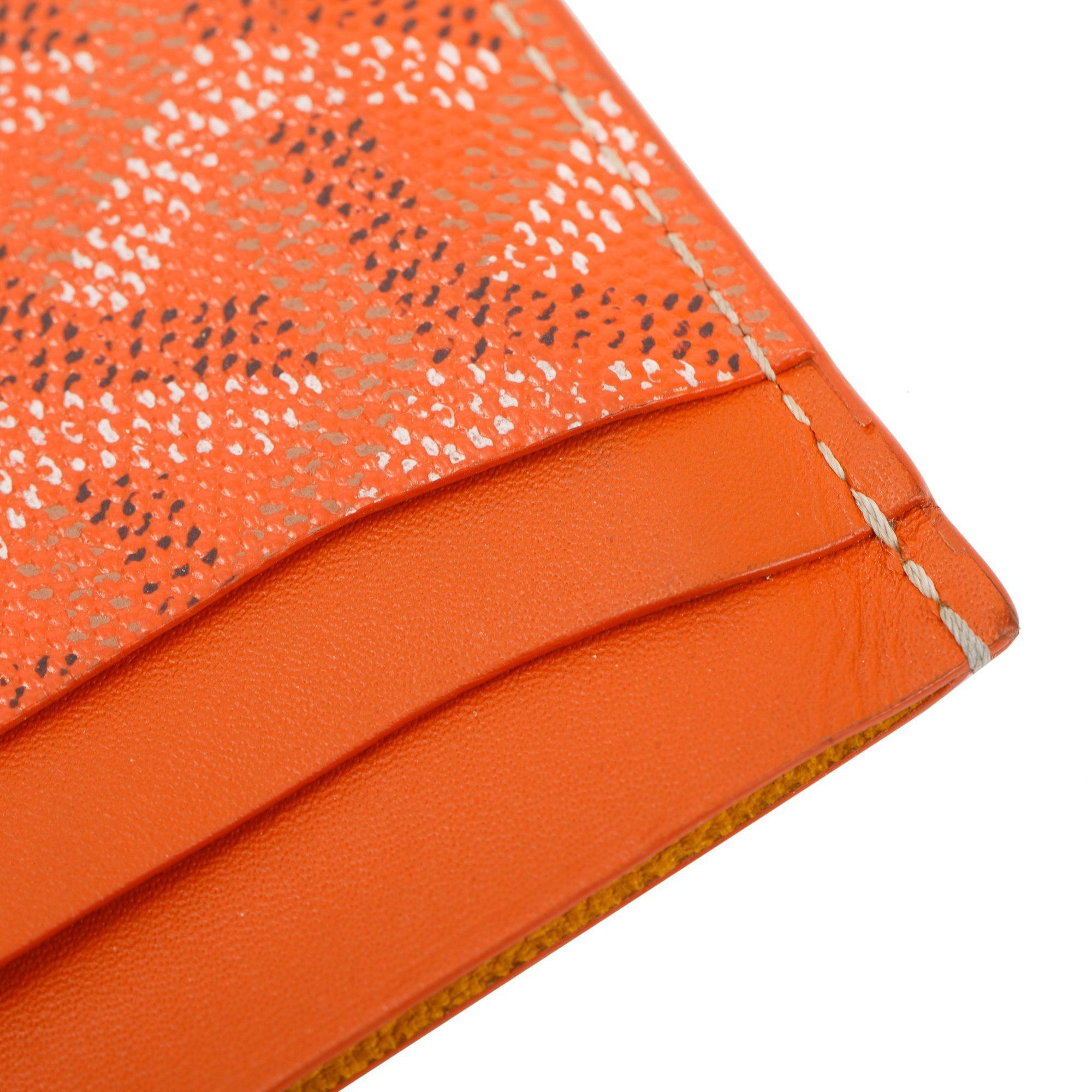 Goyard Orange Goyardine Saint Sulpice Card Holder w/ Box