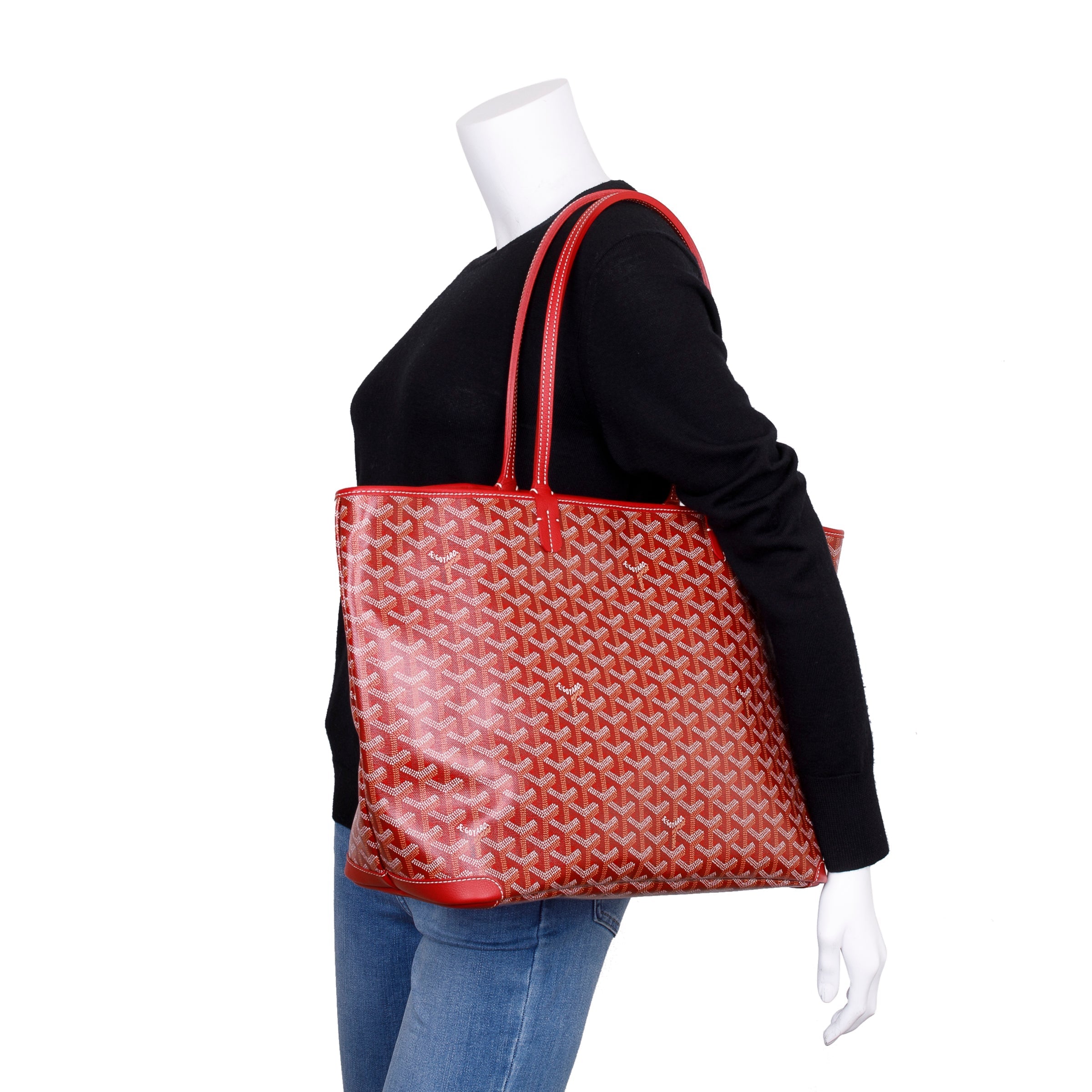 Goyard Red Goyardine Artois MM Bag