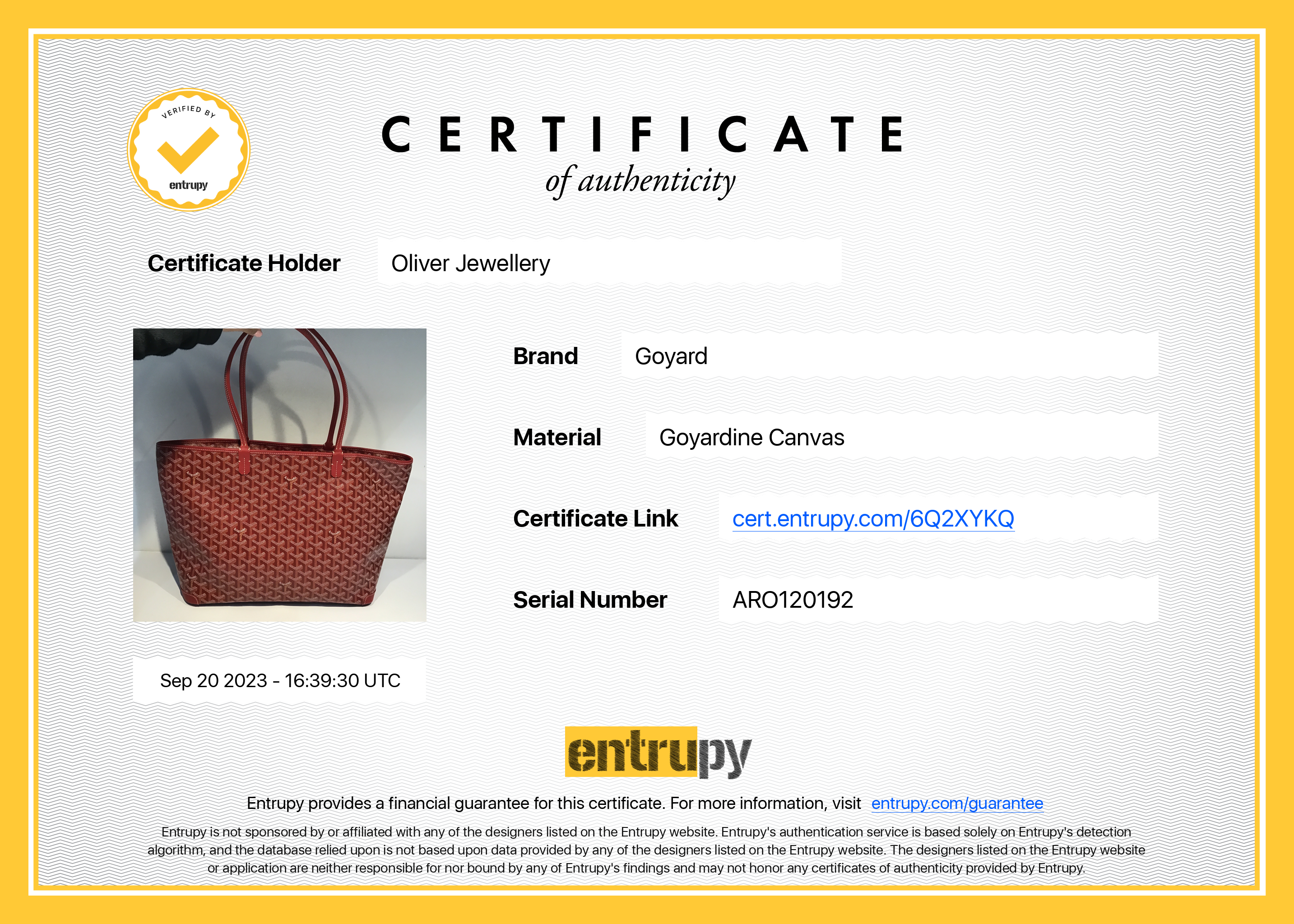 Goyard Red Goyardine Artois MM Bag