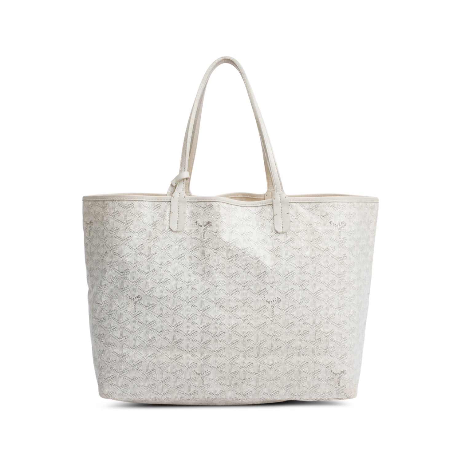 Goyard White Monogram Canvas Saint Louis Tote PM w/ Pouch