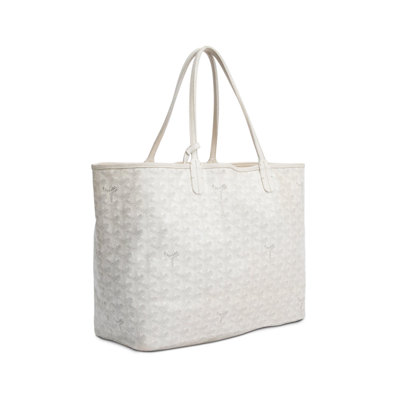 Goyard White Monogram Canvas Saint Louis Tote PM w/ Pouch