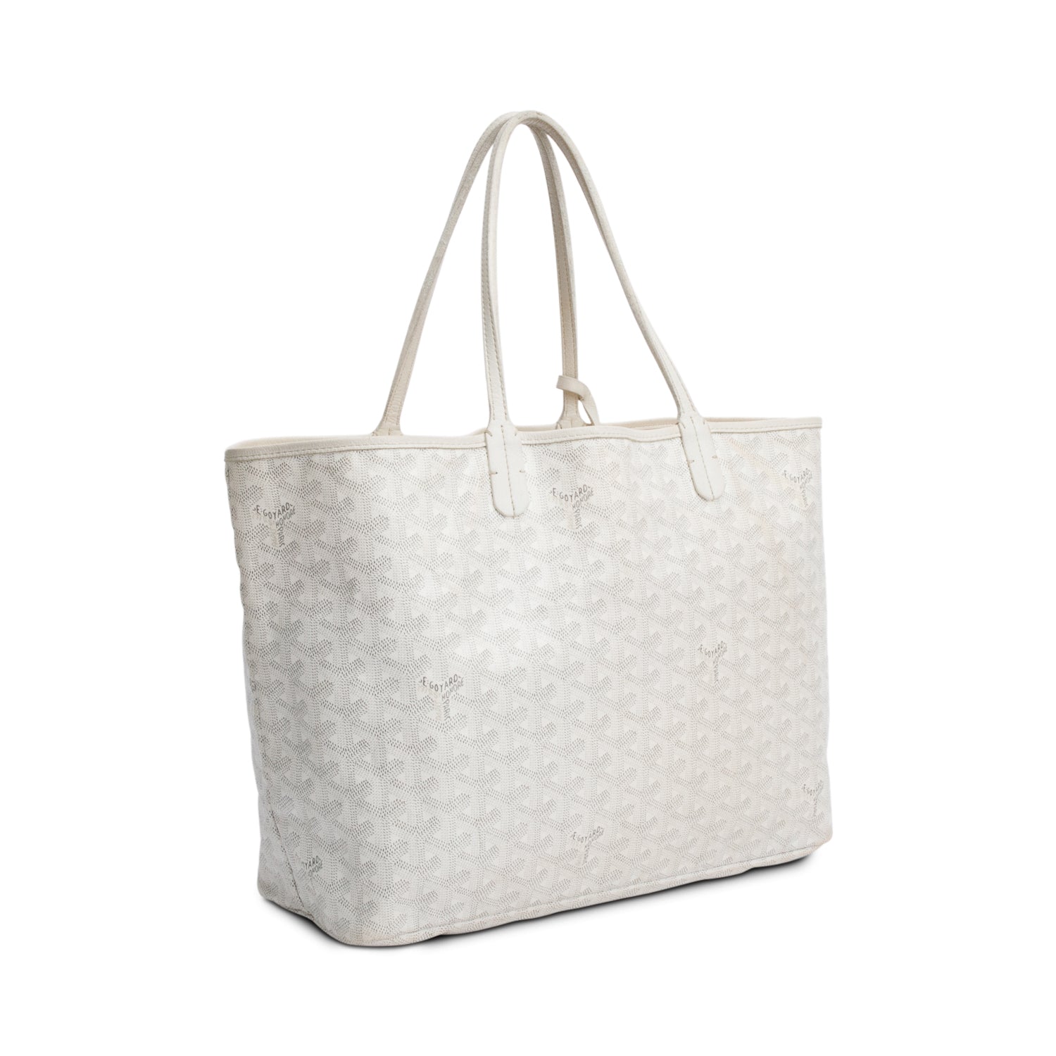 Goyard White Monogram Canvas Saint Louis Tote PM w/ Pouch