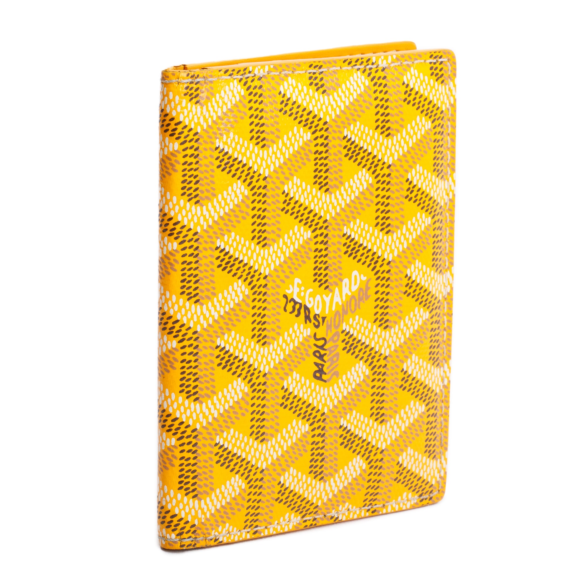 Goyard Yellown Goyardine Saint Marc Card Holder