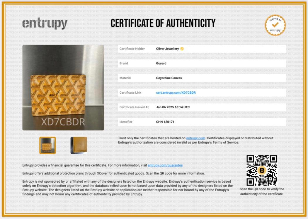 Goyard Yellown Goyardine Saint Marc Card Holder