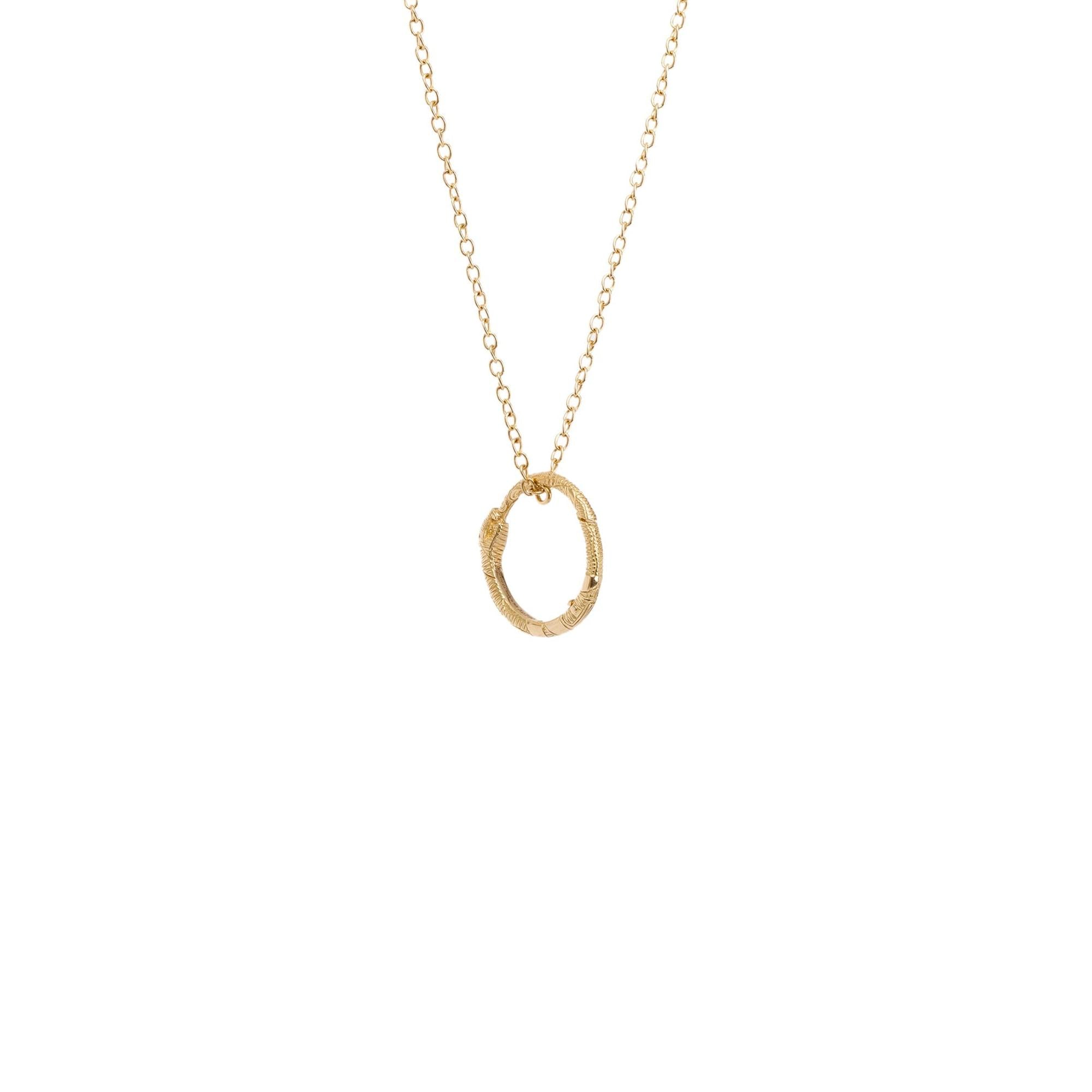 Gucci 18k Gold Ouroboros Snake Ring Pendant Necklace w/ Box